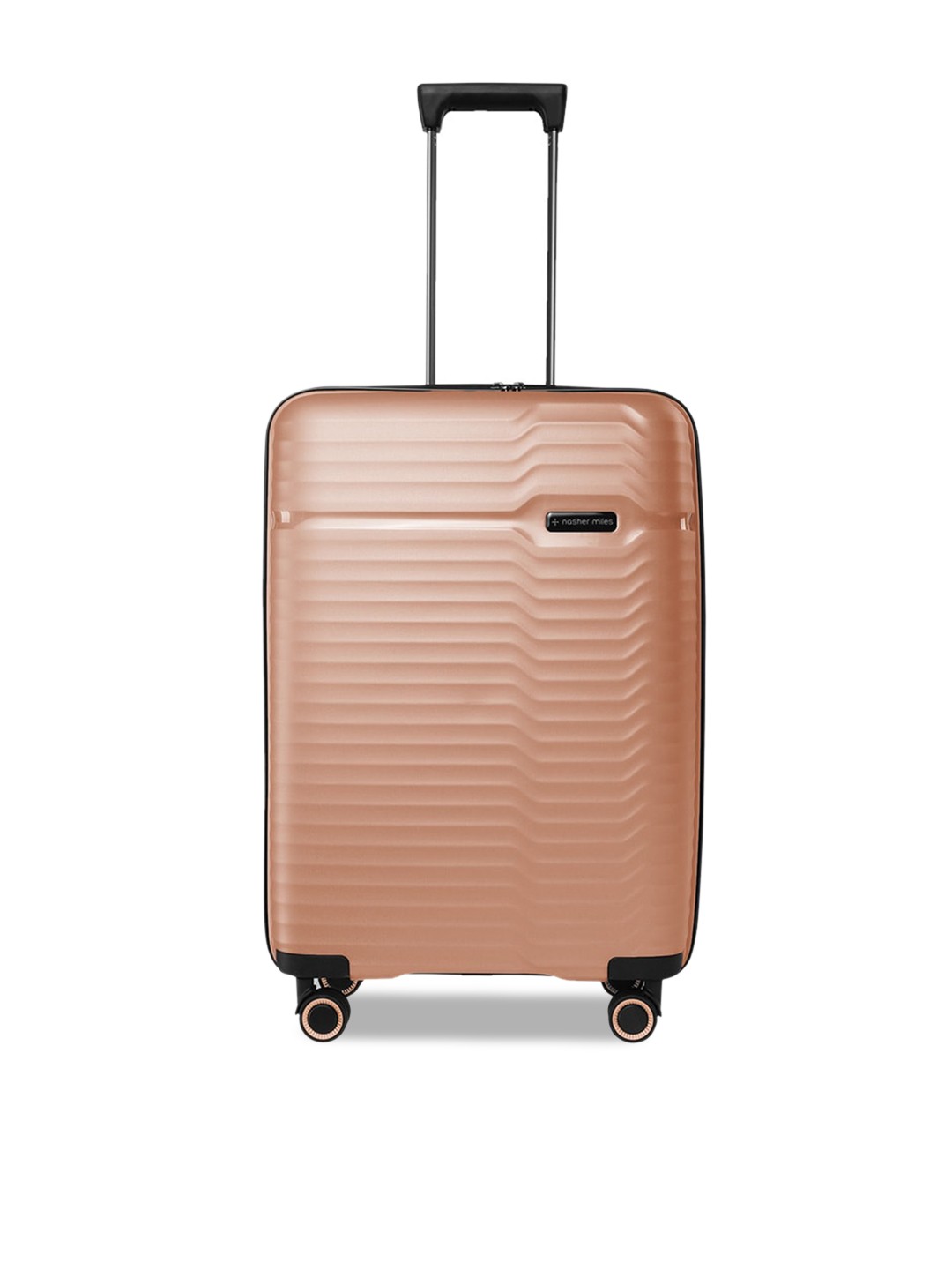 

Nasher Miles Gold Textured Hard-Sided Trolley Bag