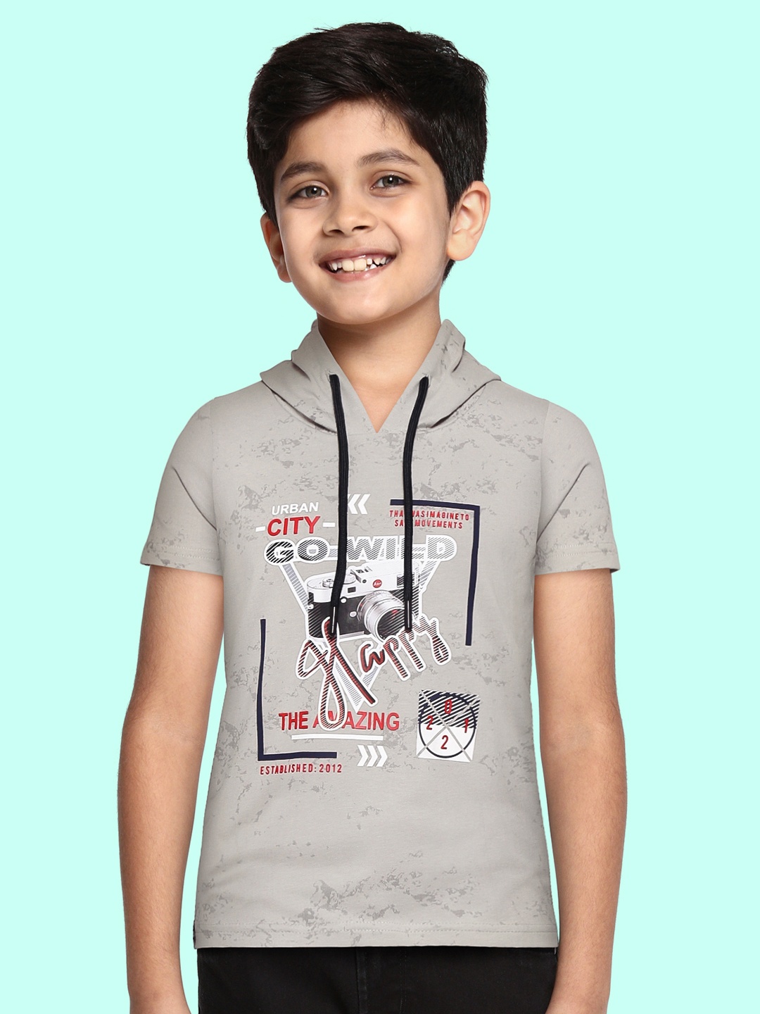 

Monte Carlo Boys Grey & Red Graphic Print T-shirt