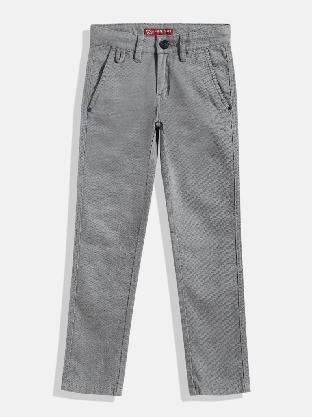 

Monte Carlo Boys Grey Solid Chinos