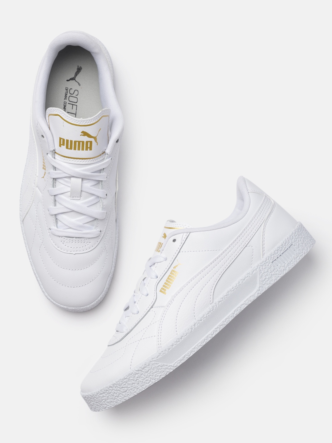 

Puma Unisex White Leather Sneakers