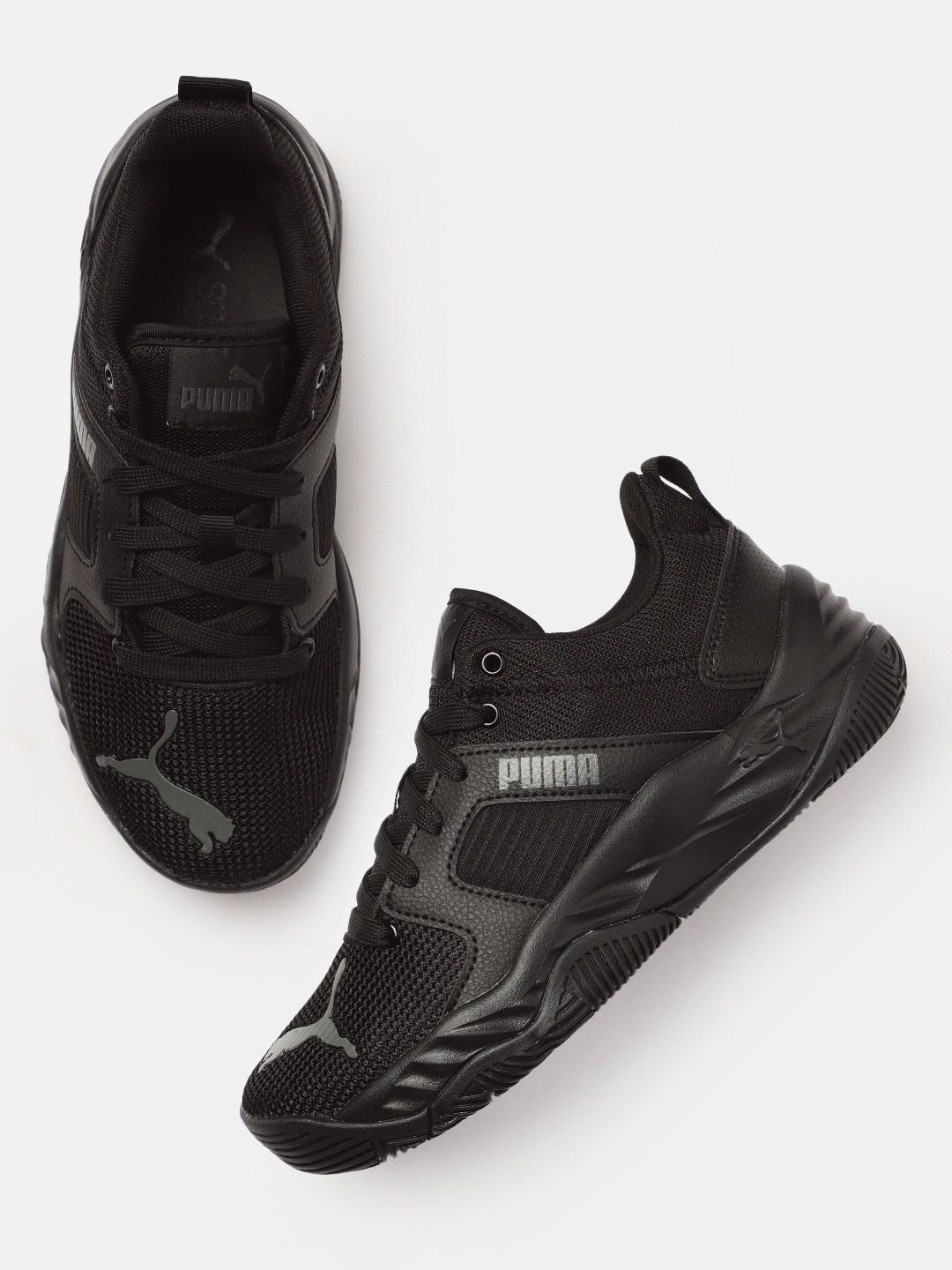 

Puma Men Black Solid Sneakers