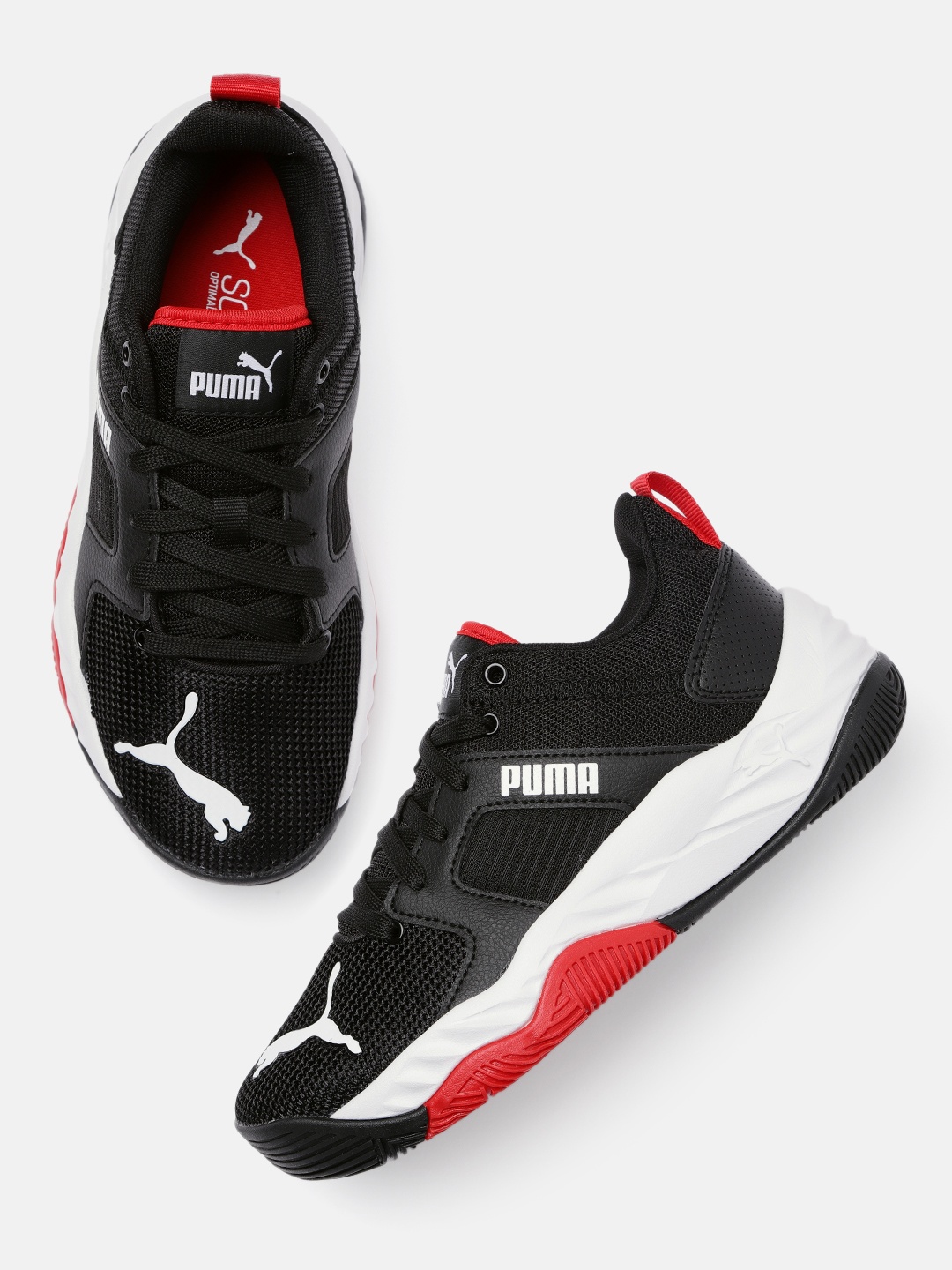 

Puma Men Black Solid SoftFoam+ Rebound Future Cage Regular Sneakers