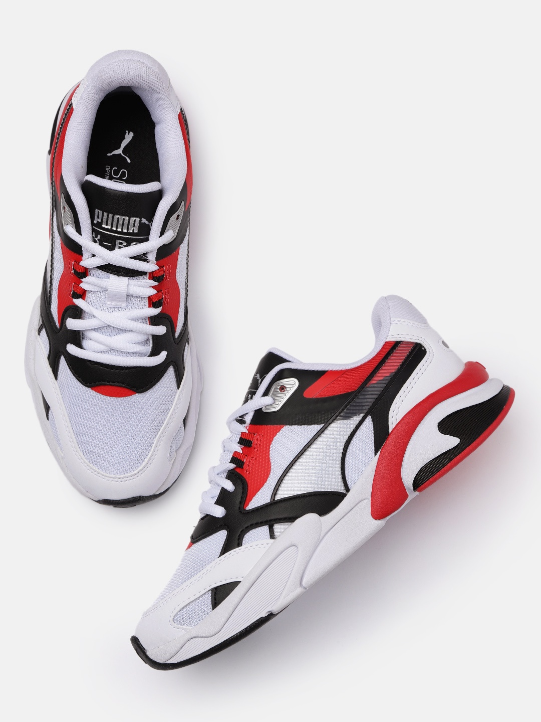 

Puma Unisex White & Black Solid IMEVA X-Ray Lite Millenium Regular Sneakers