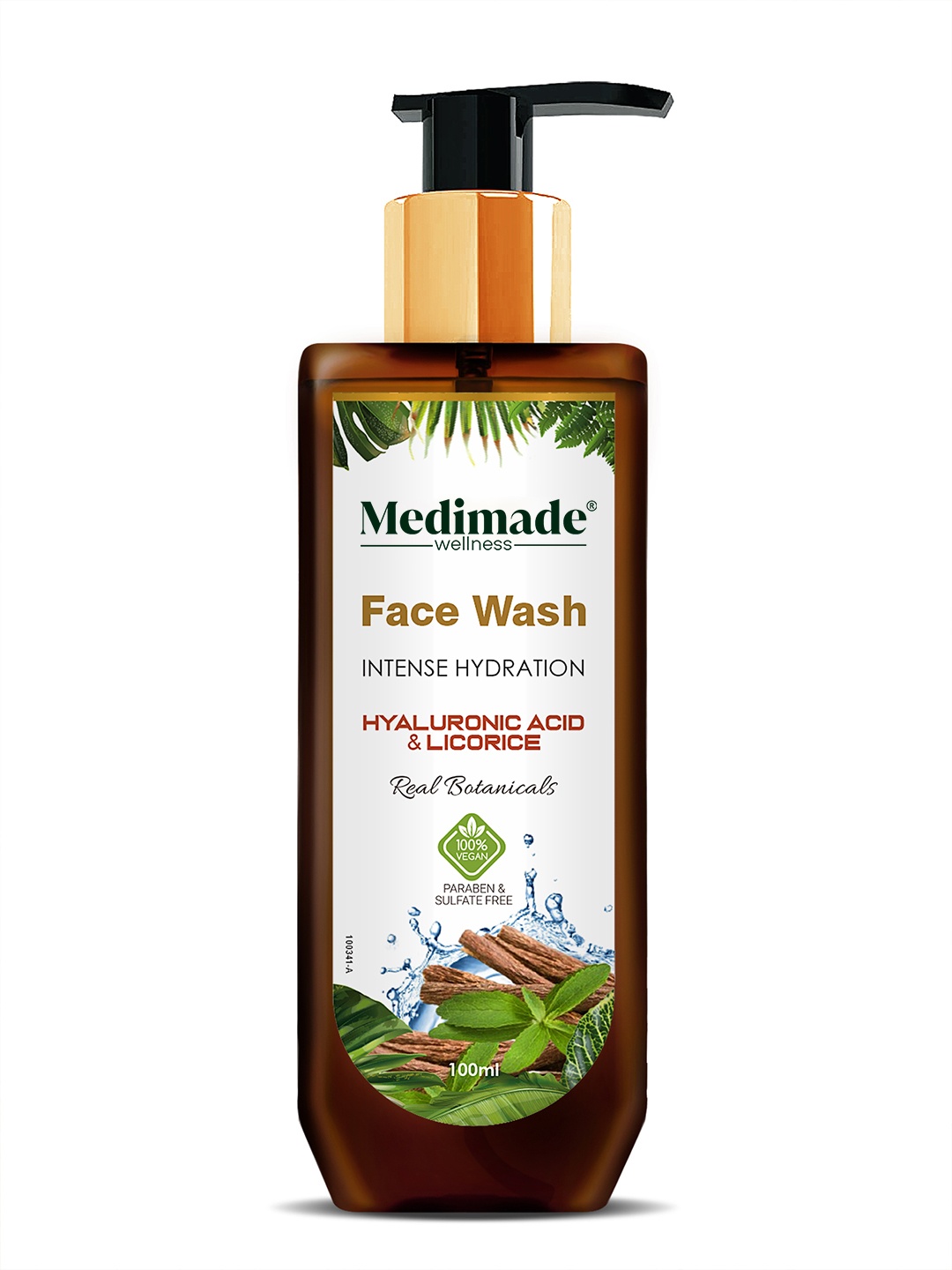 

Medimade Hyaluronic Acid & Licorice Face Wash for Intense Hydration - 100 ml, White