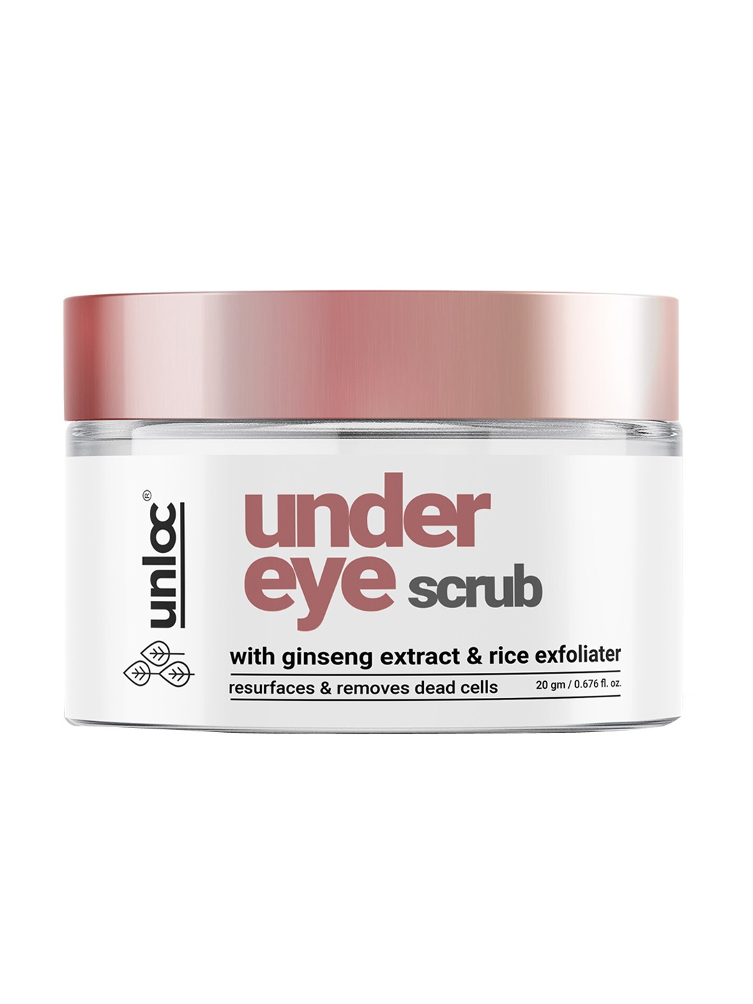 

Unloc Mixify Ginseng Extract & Rice Exfoliator Under Eye Scrub 20 gm, White
