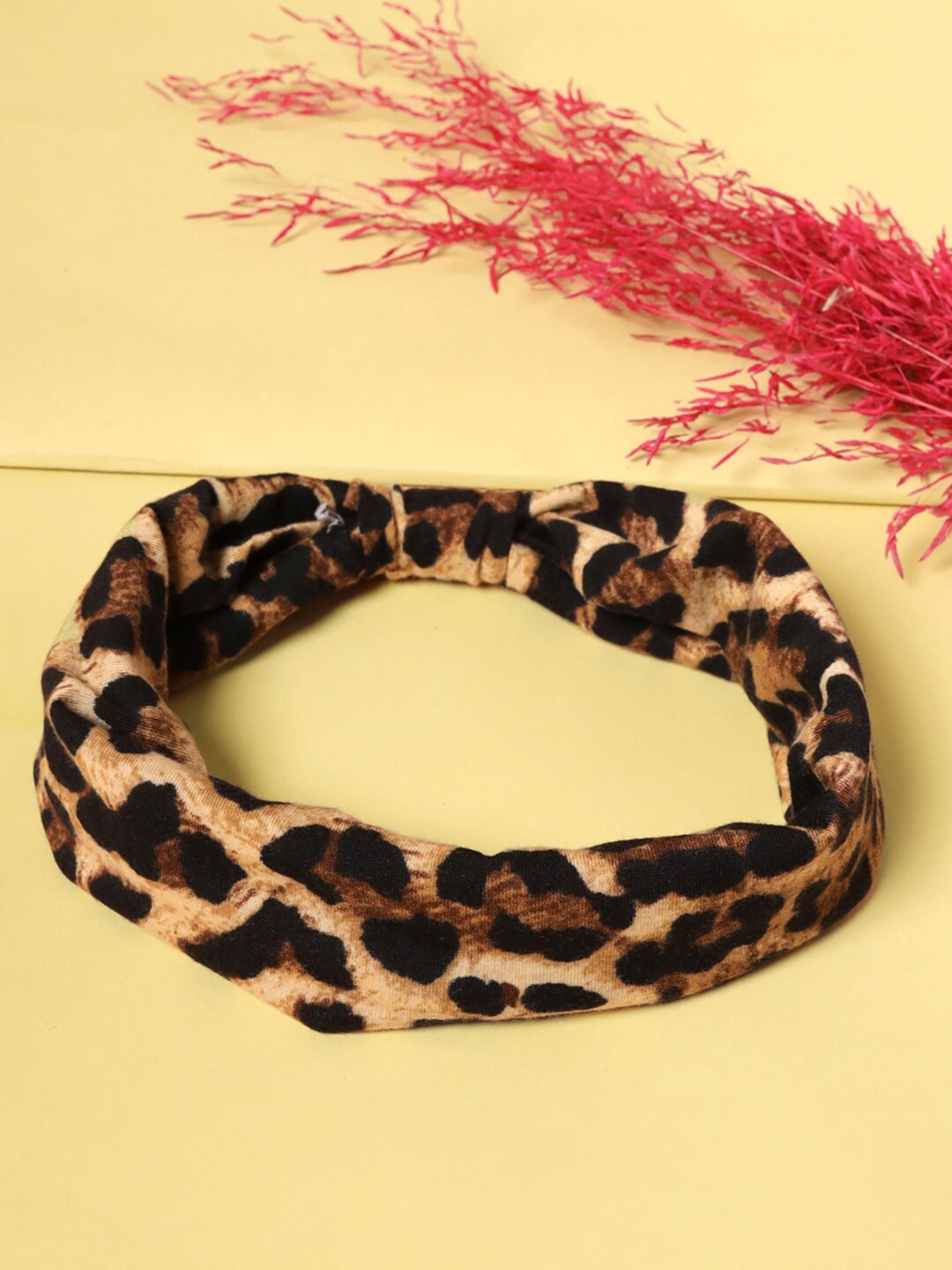 

Yellow Chimes Women Black & Brown Animal Printed Hairband