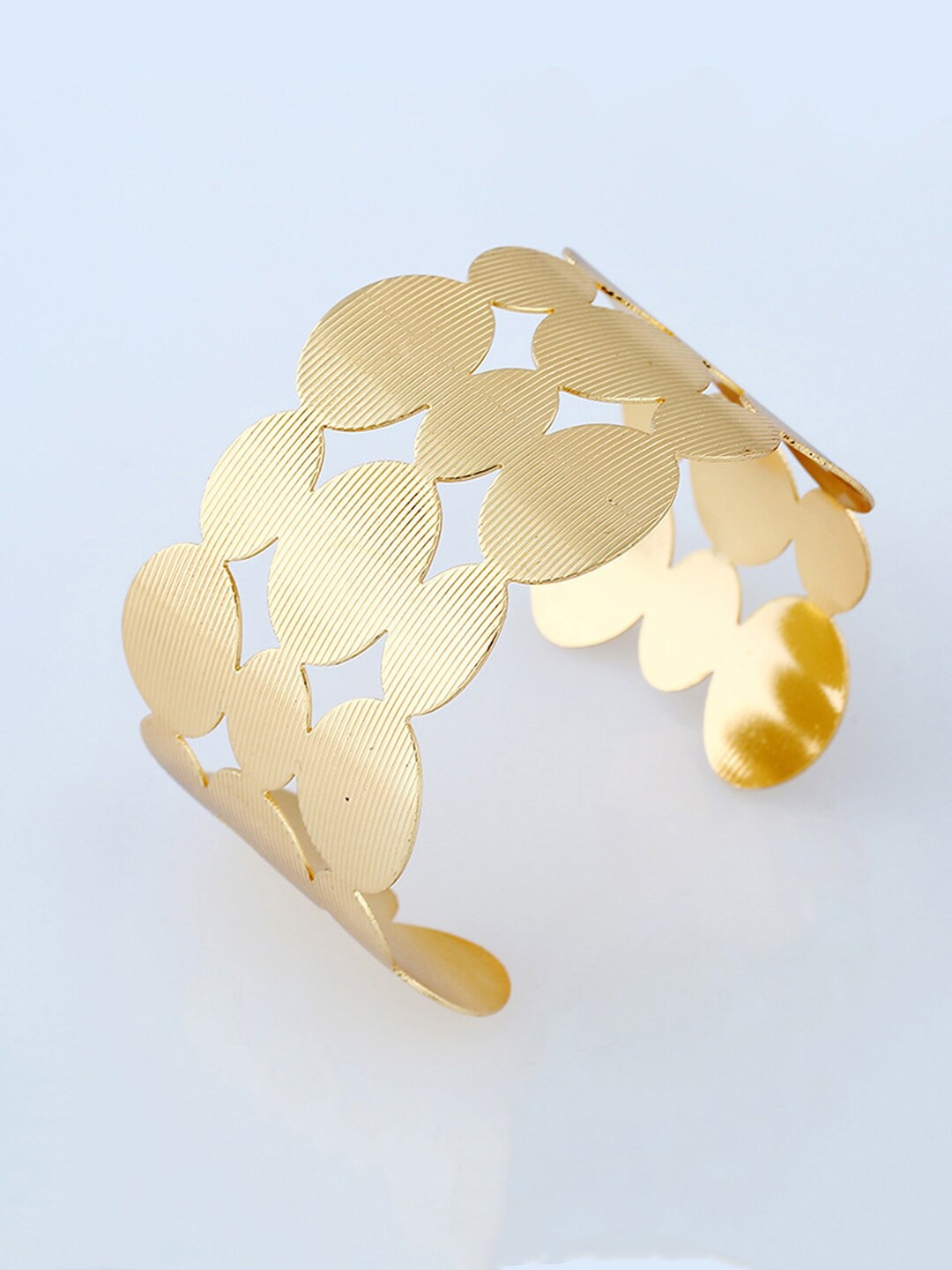 

Yellow Chimes Women Gold-Toned Dots Design Cuff Bracelet