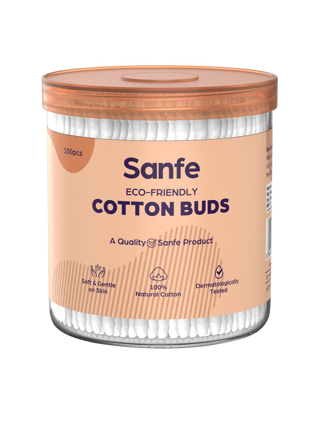 

Sanfe Set of 100 Eco-Friendly Bamboo Ear Cleaner Cotton Buds, White