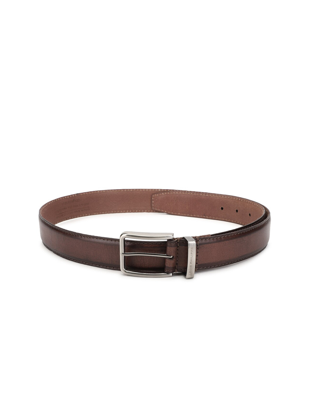 

Louis Philippe Men Brown Textured Leather Belt