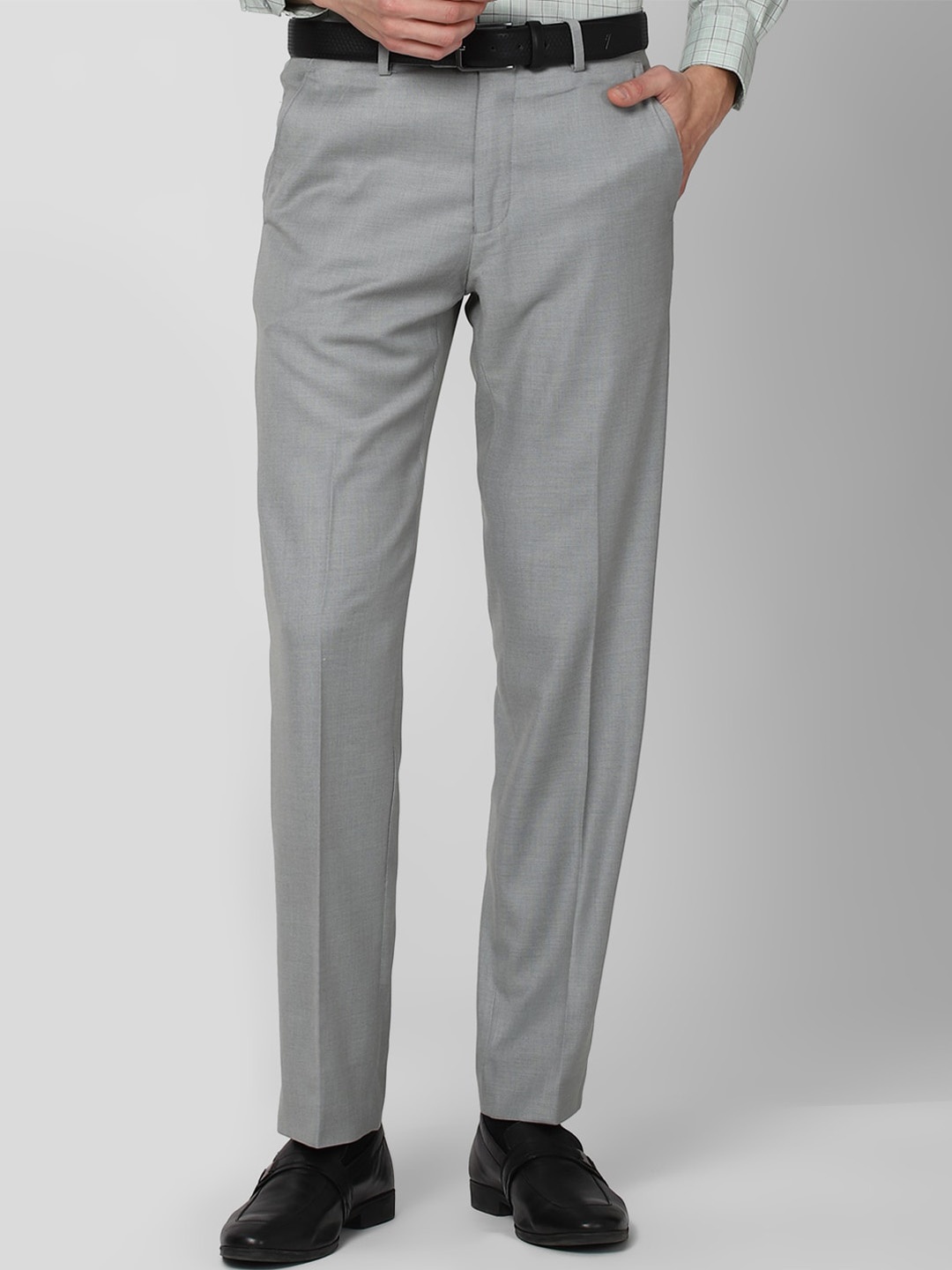 

Van Heusen Men Grey Regular Fit Trousers