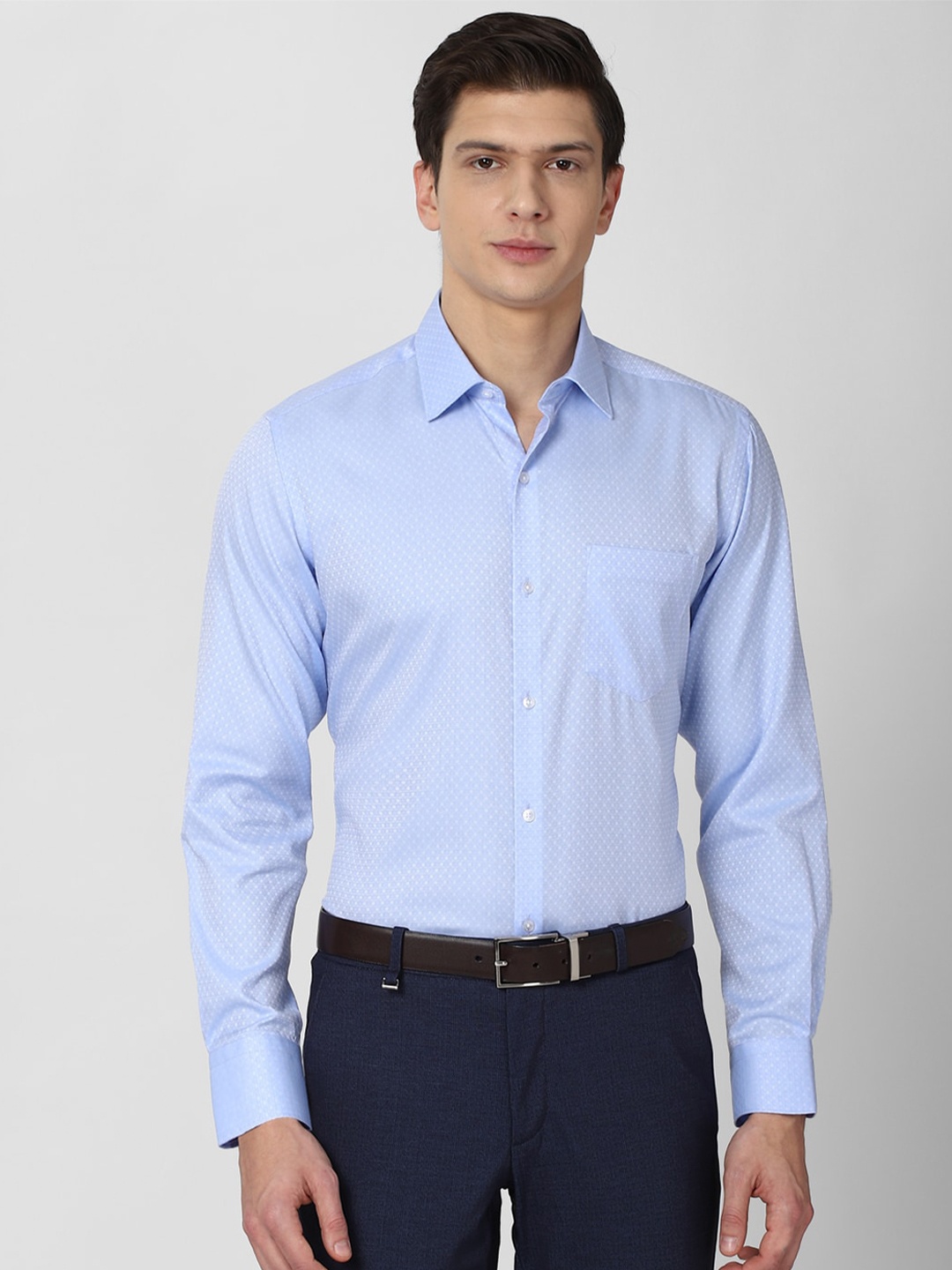 

Van Heusen Men Blue Formal Shirt