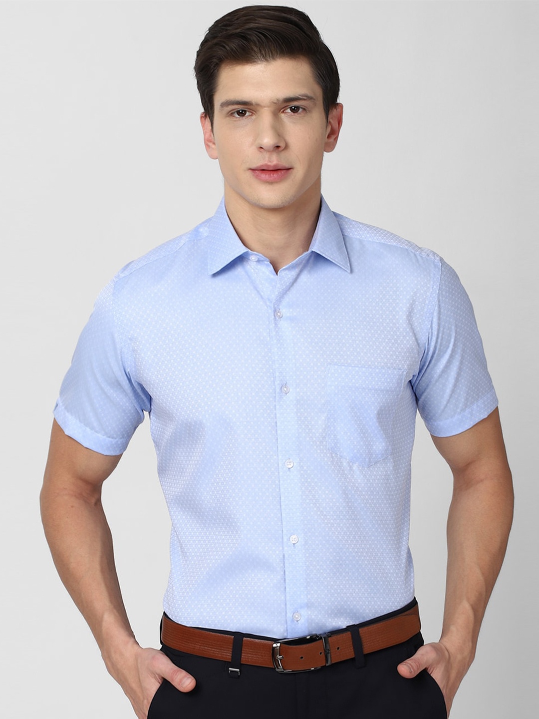 

Van Heusen Men Blue Formal Shirt