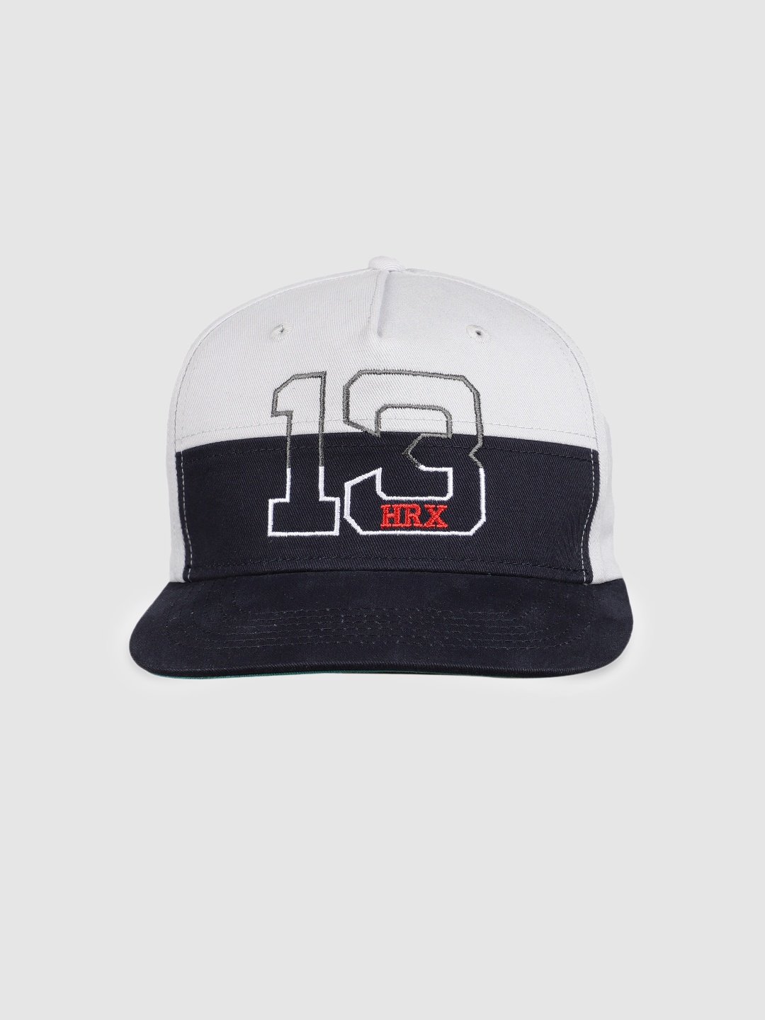 

HRX by Hrithik Roshan Unisex Navy Blue & Grey Colourblocked Snapback Cap