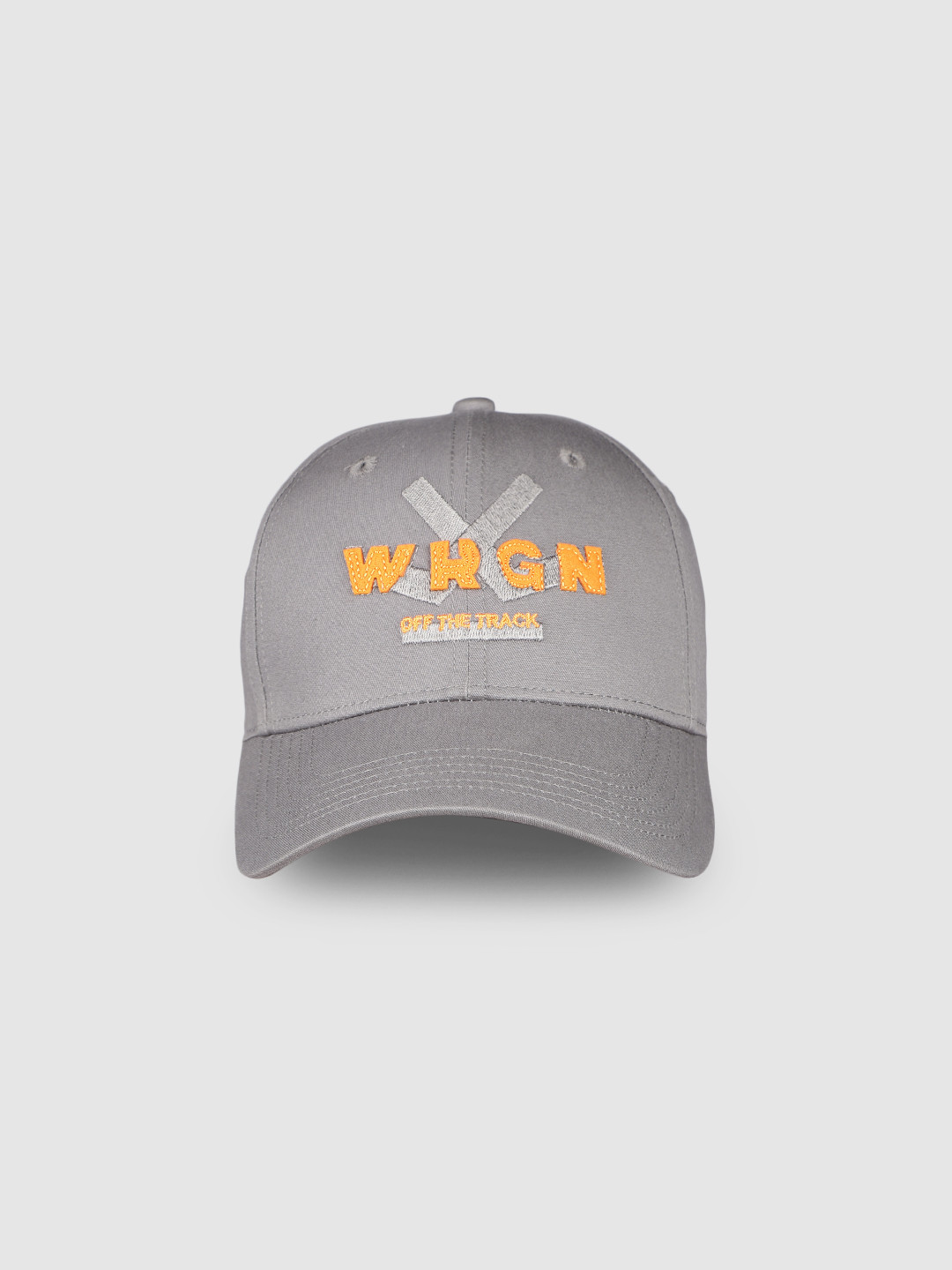 

WROGN Unisex Grey Embroidered Pure Cotton Baseball Cap