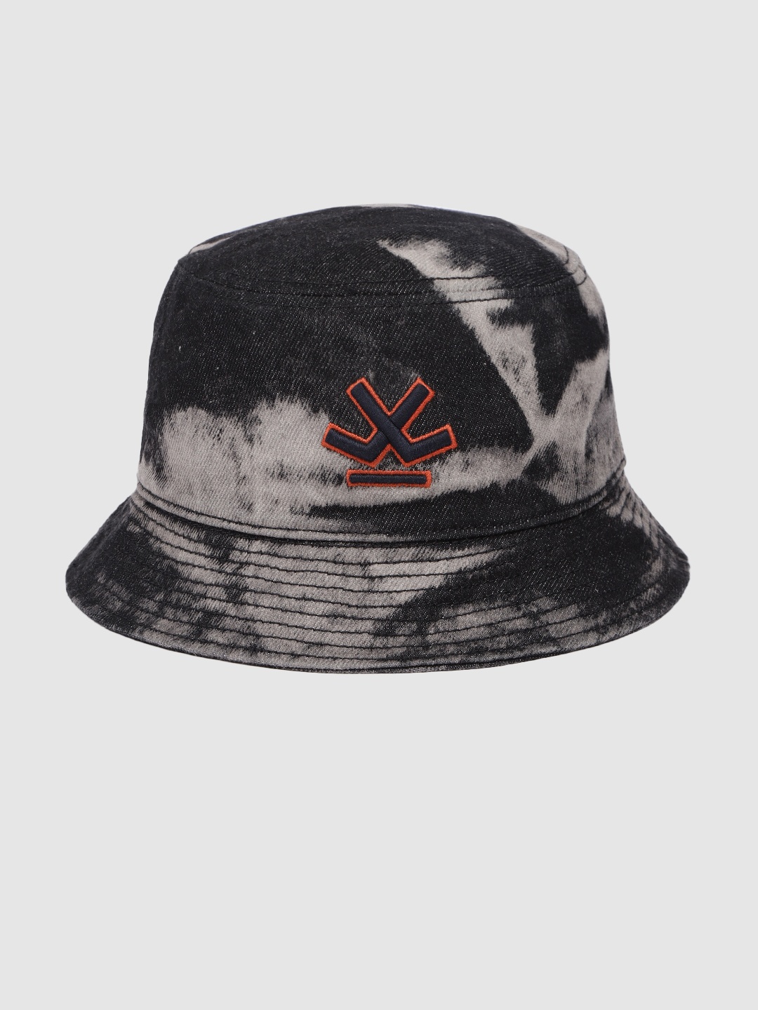 

WROGN Unisex Black & Grey Printed Bucket Hat
