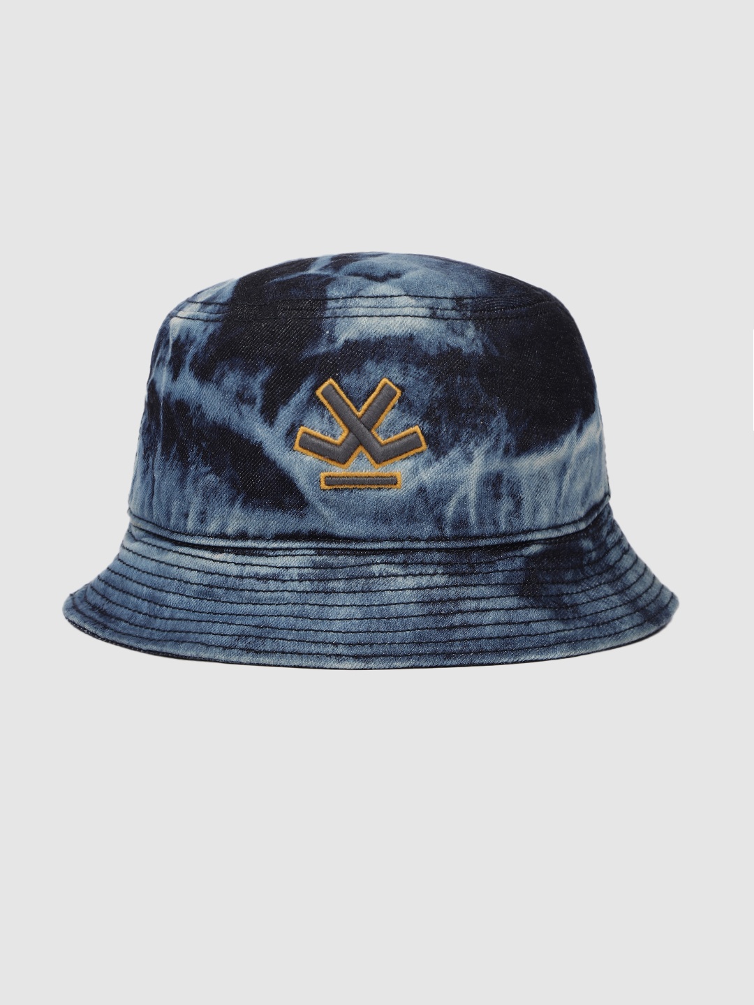 

WROGN Unisex Black Denim Bucket Hat, Blue