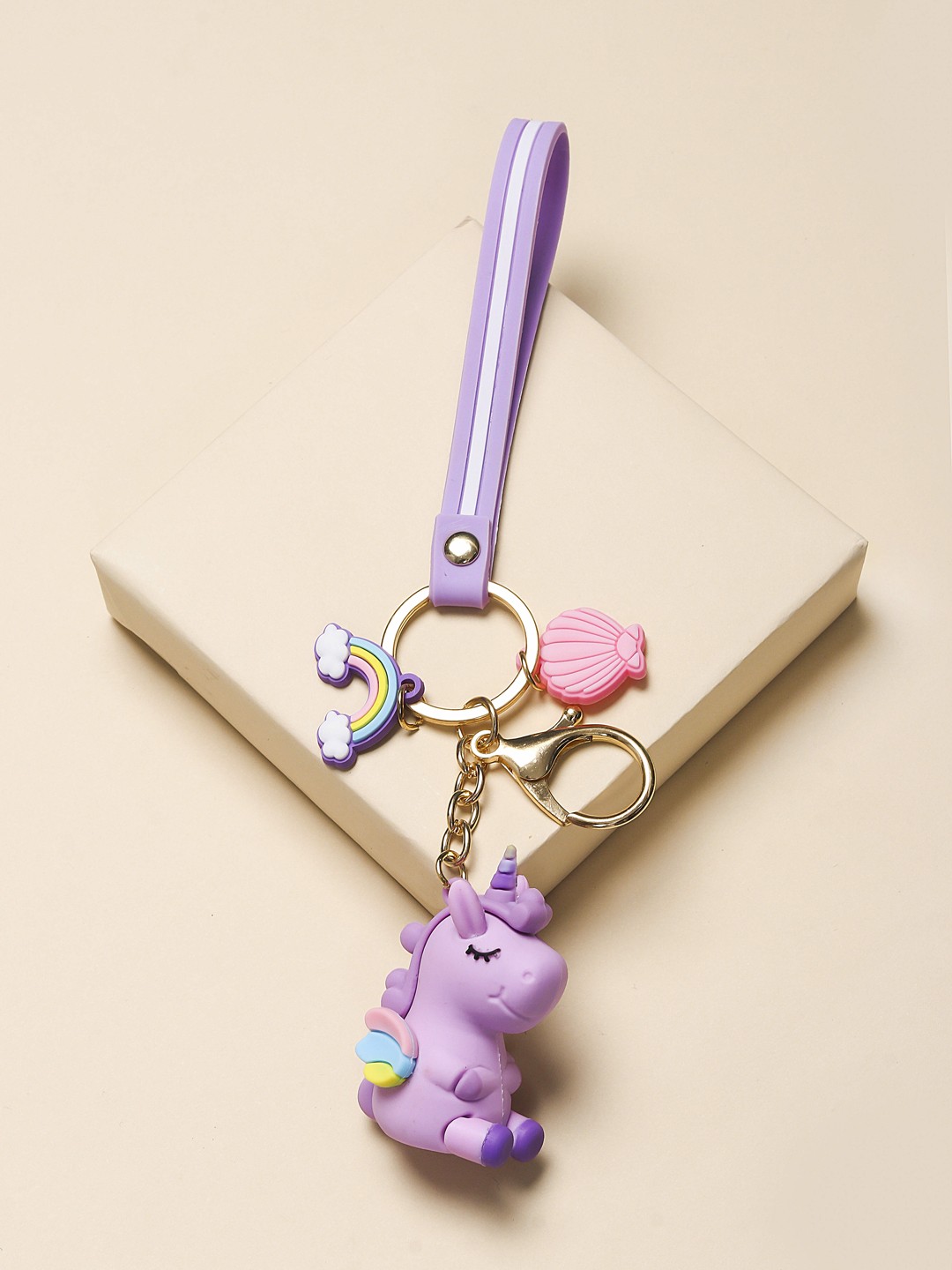 

Arendelle Kids Purple Unicorn Keychain with Wrist Loop