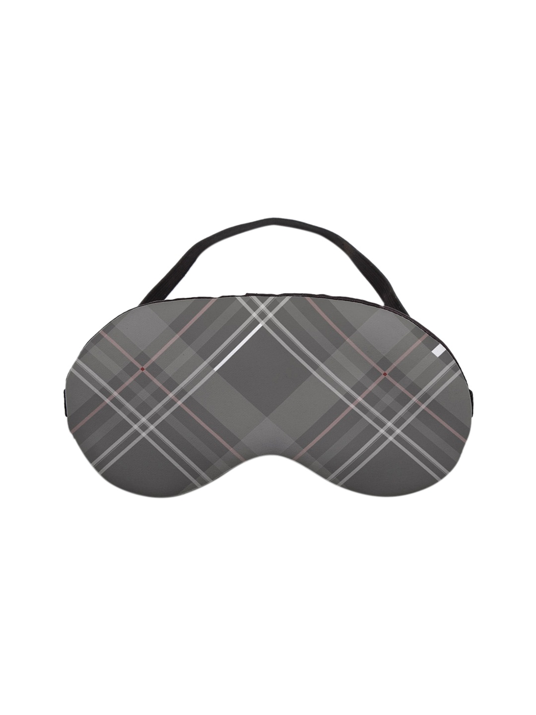 

Ferosh Grey Checks Printed Eye Mask