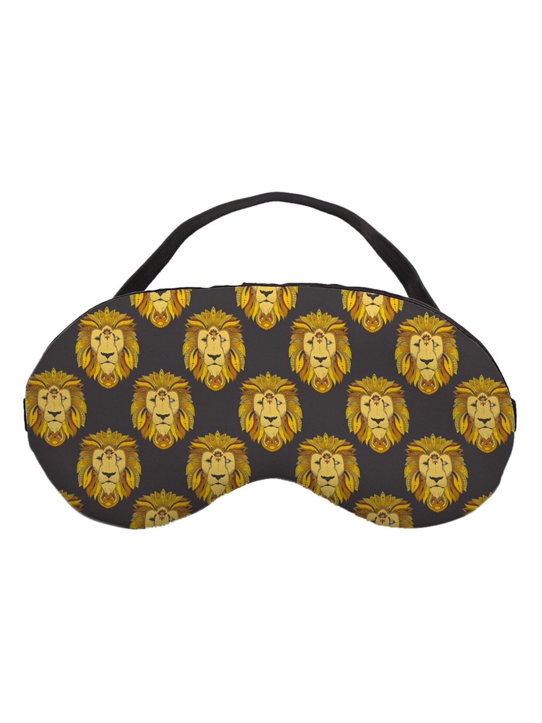 

Ferosh Men Grey & Yellow Lion Printed Eye Mask