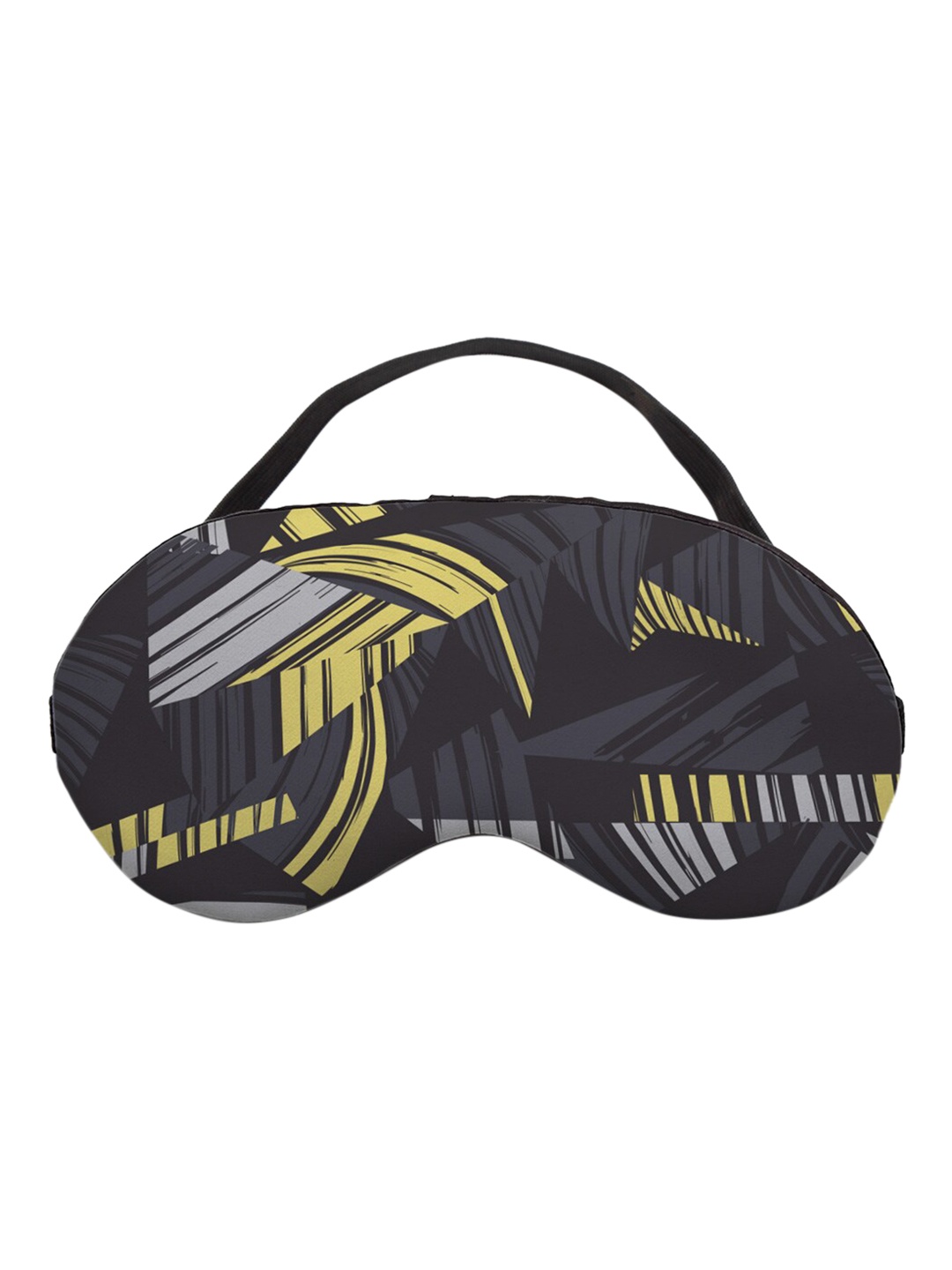 

Ferosh Grey & Yellow Striped Patterned Eye Mask