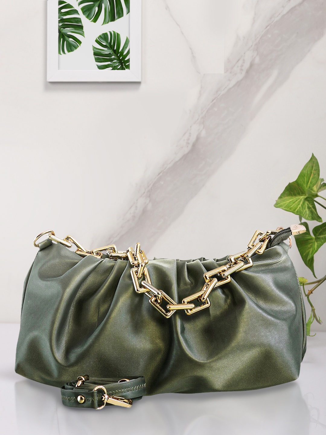 

Bellissa Green Shoulder Bag