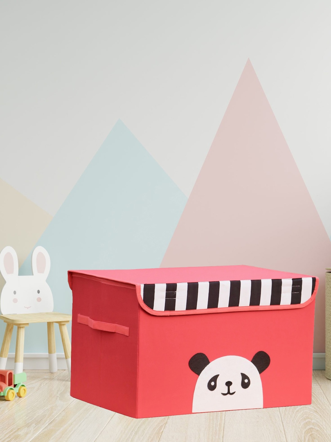 

Kids Clan Red Engineered Wood Storage Box With Lid