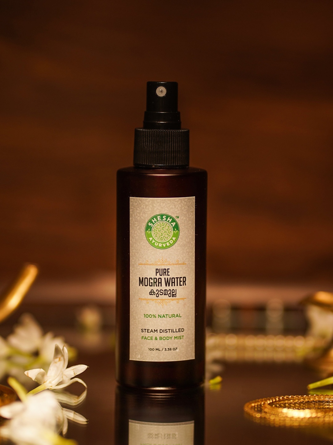

SHESHA AYURVEDA Pure Mogra Water Face & Body Mist 100 ml, Transparent
