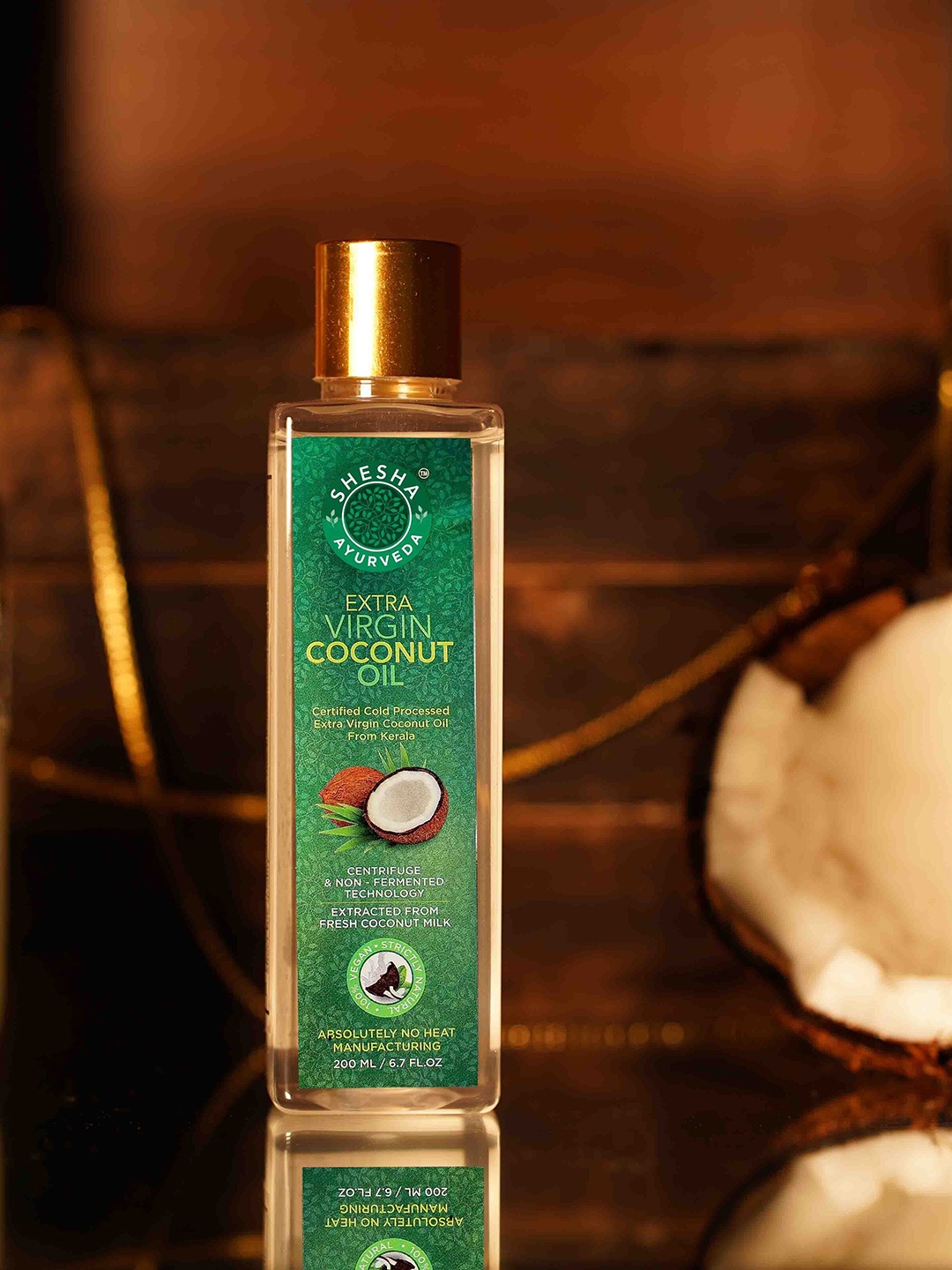 

SHESHA AYURVEDA Extra Virgin Coconut Oil 200 ml, Transparent