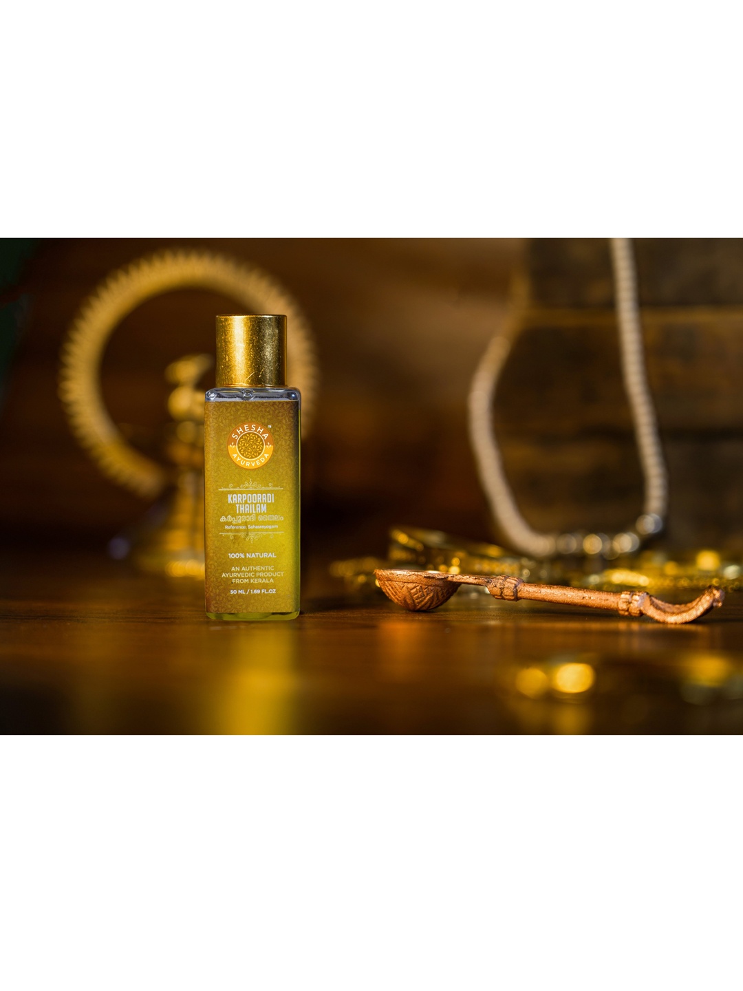 

SHESHA AYURVEDA Karpooradi Thailam 100% Natural Pain Relief Ayurvedic Massage Oil 50 ml, Yellow