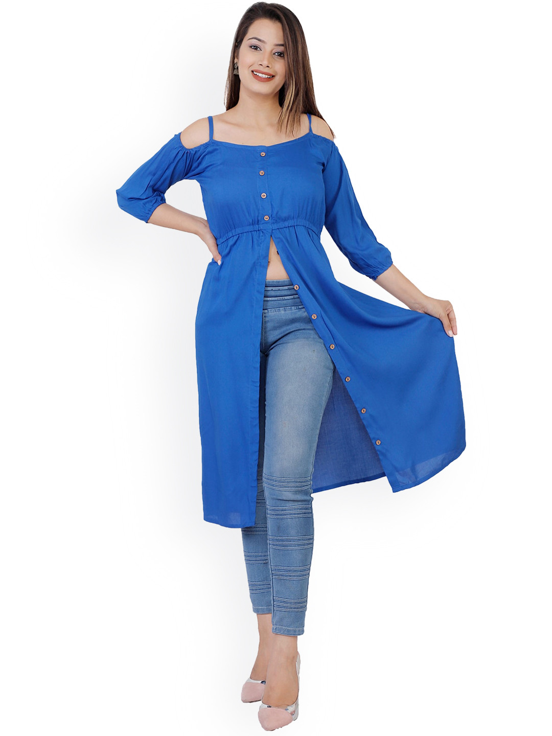 

KALINI Women Blue Kurta