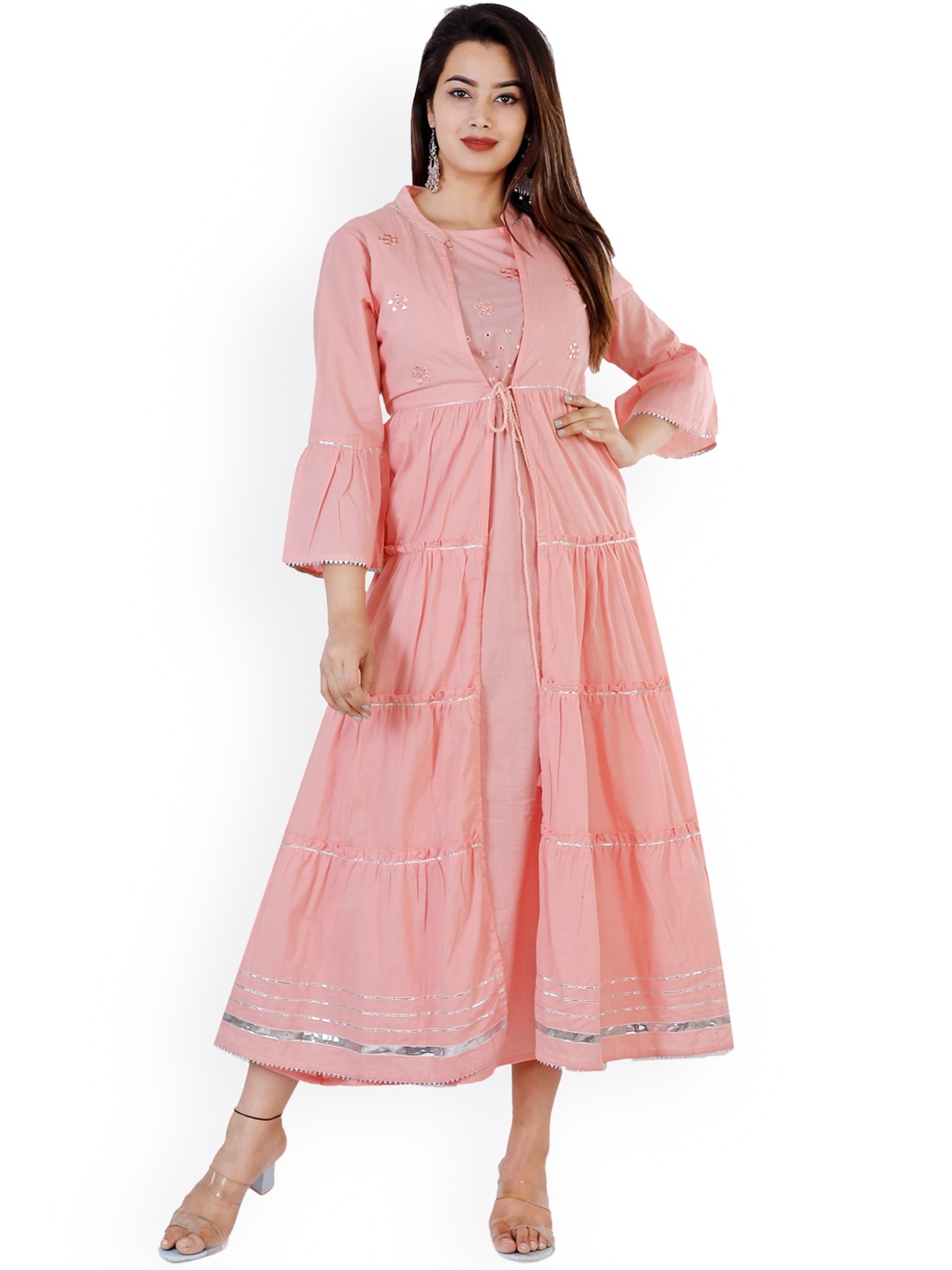 

KALINI Women Pink Embellished Anarkali Kurta