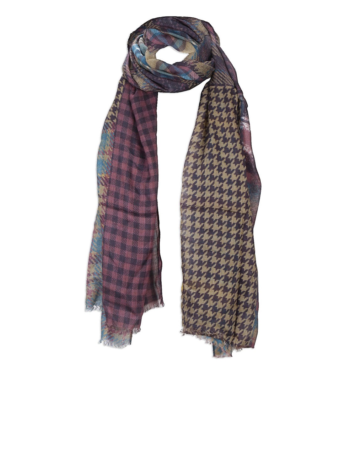 

Cloth Haus India Women Purple & Blue Printed Scarf