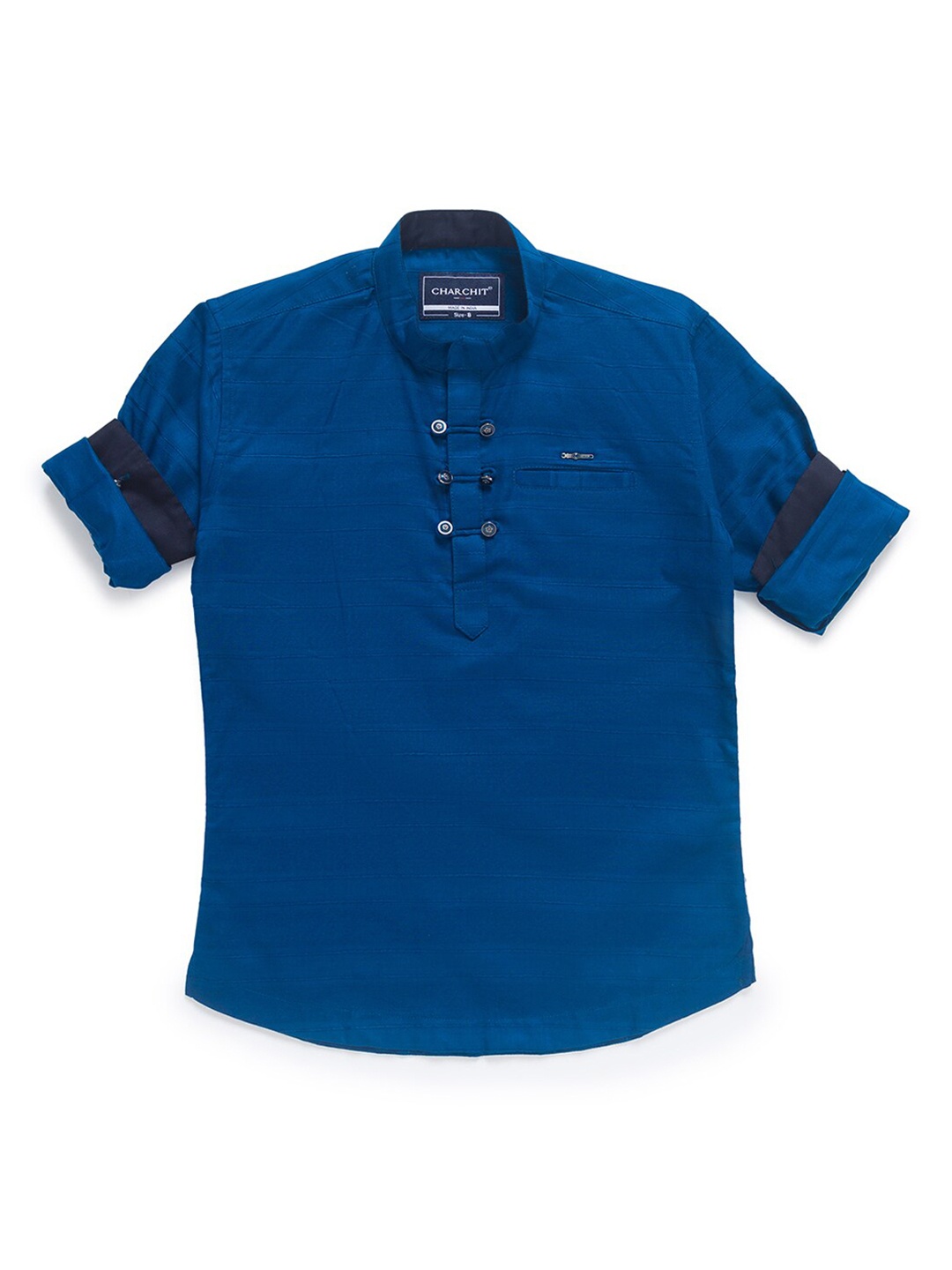 

CHARCHIT Boys Blue Cotton Casual Shirt