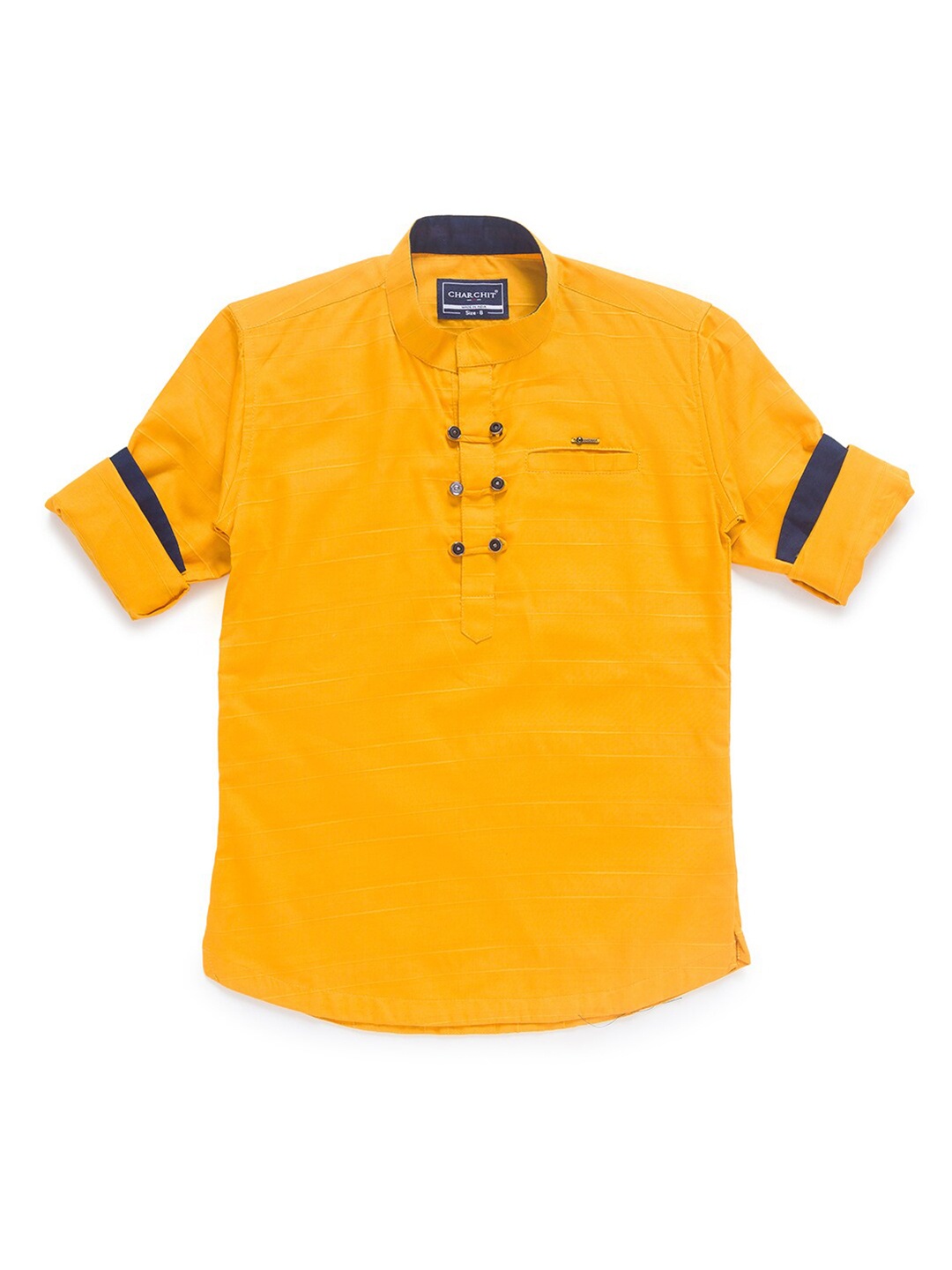 

CHARCHIT Boys Yellow Casual Shirt