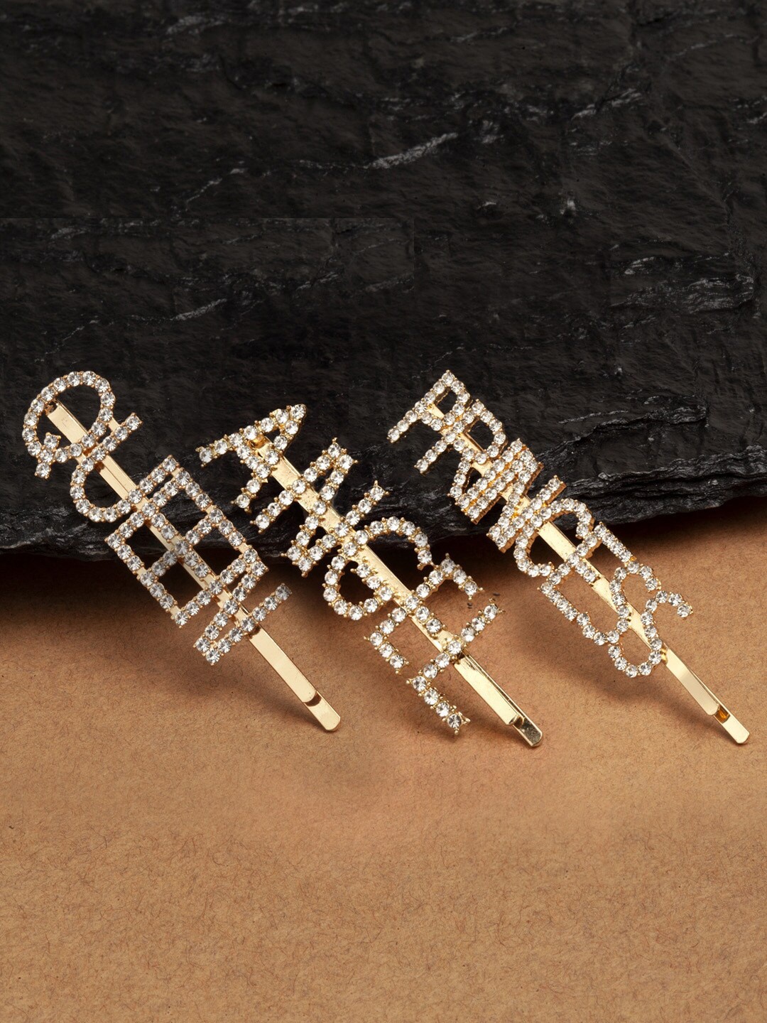 

Ferosh Women Gold-Toned Set of 3 Embellished Hair Accessory Set
