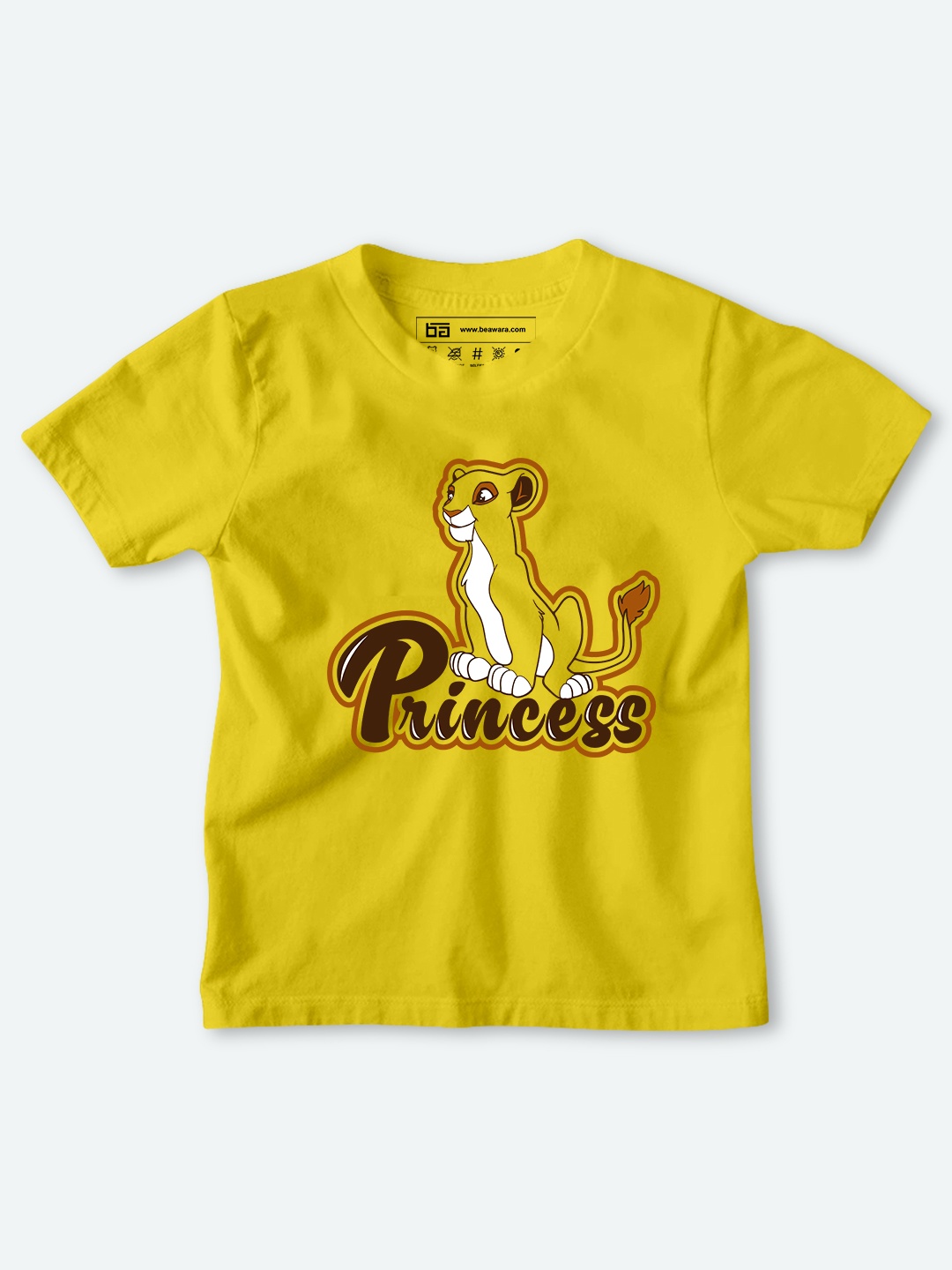 

BE AWARA Kids Yellow Printed T-shirt