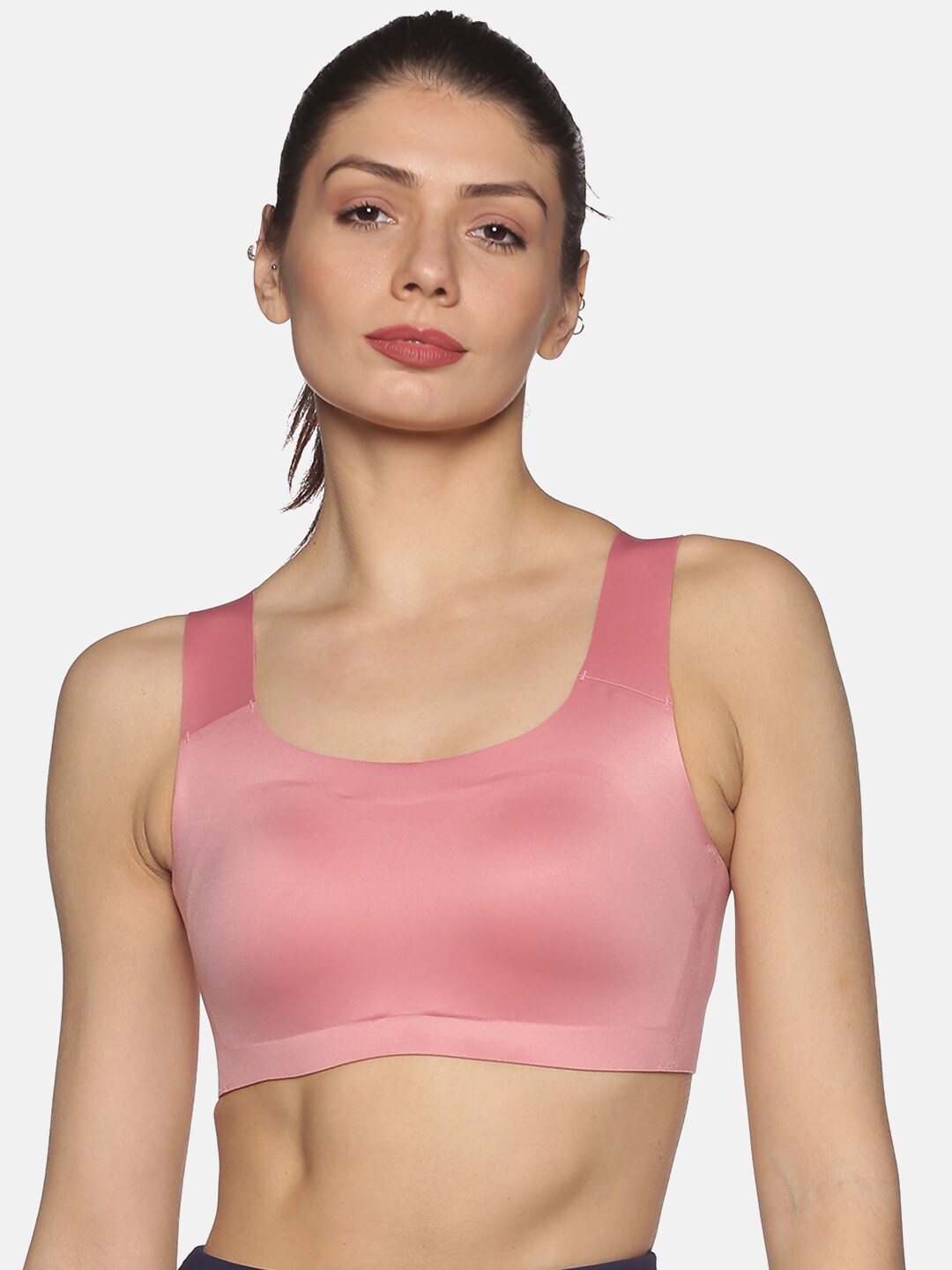 

Blissclub Women Black Lightly Padded The Ultimate Support Sports Bra, Pink