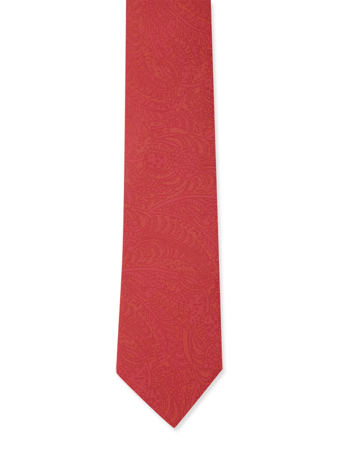 

Louis Philippe Men Red Printed Skinny Tie