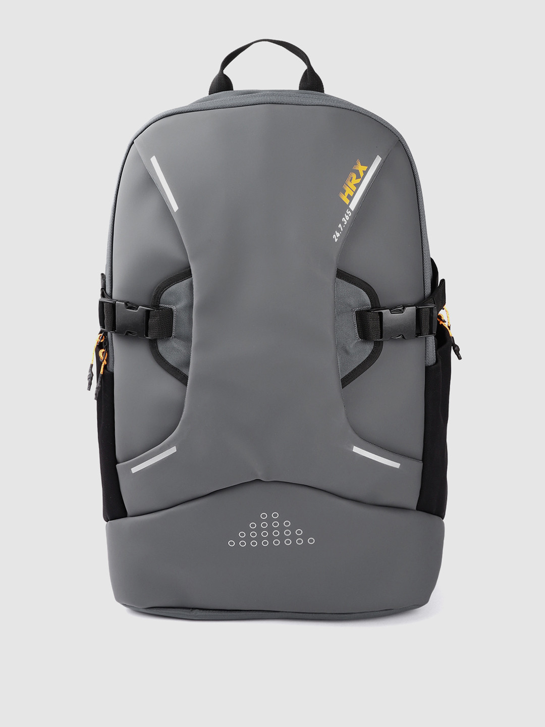 

HRX by Hrithik Roshan Unisex Grey Brand Logo Print Backpack with Reflective Stripe