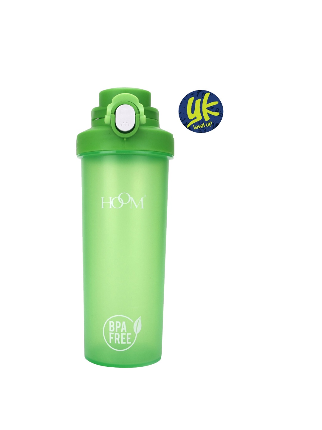 

YK Green Solid BPA Free Gym Shaker Bottle with Push Button - 750 ml