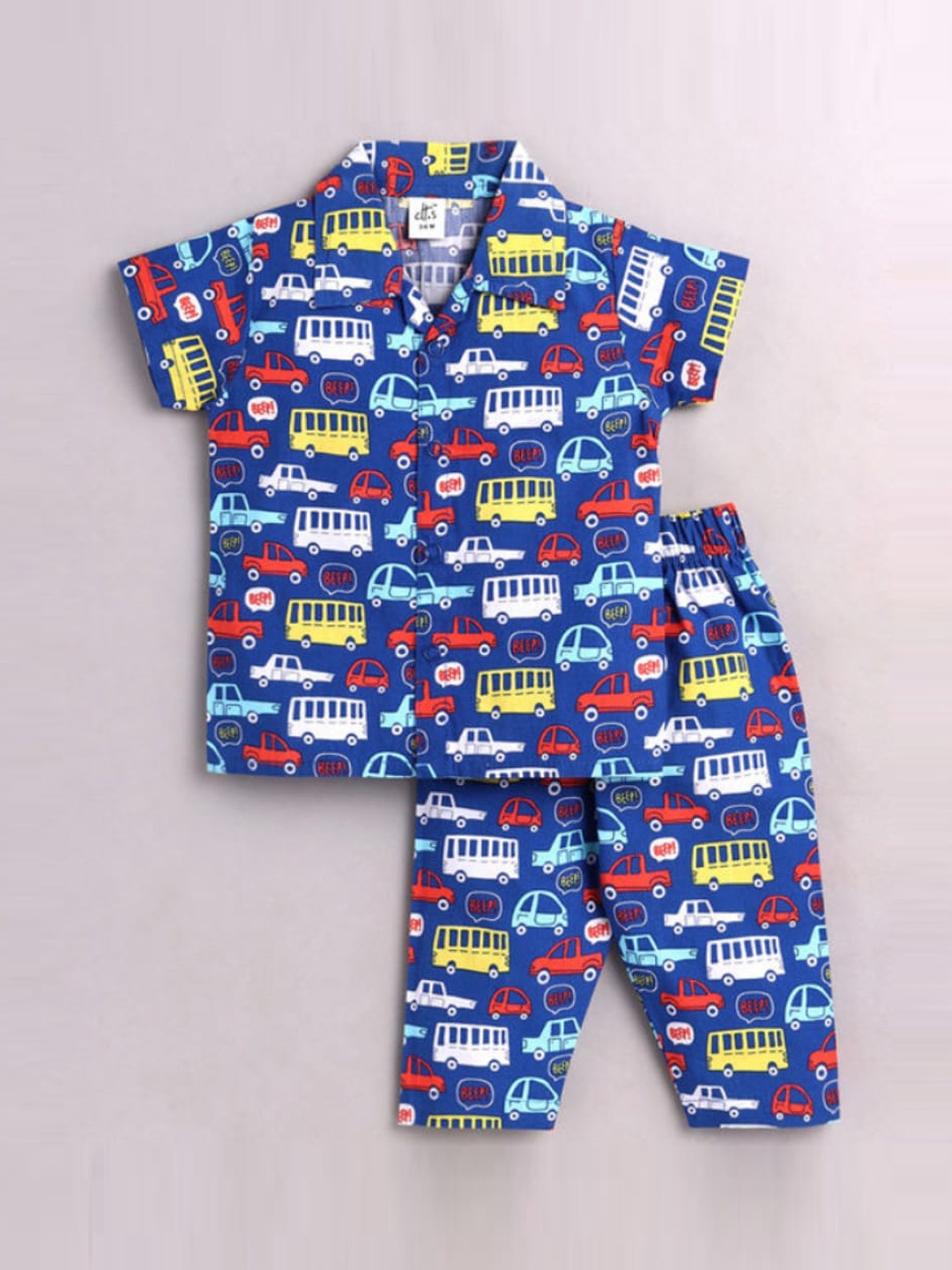 

Clt s Unisex Kids Blue Printed Night suit