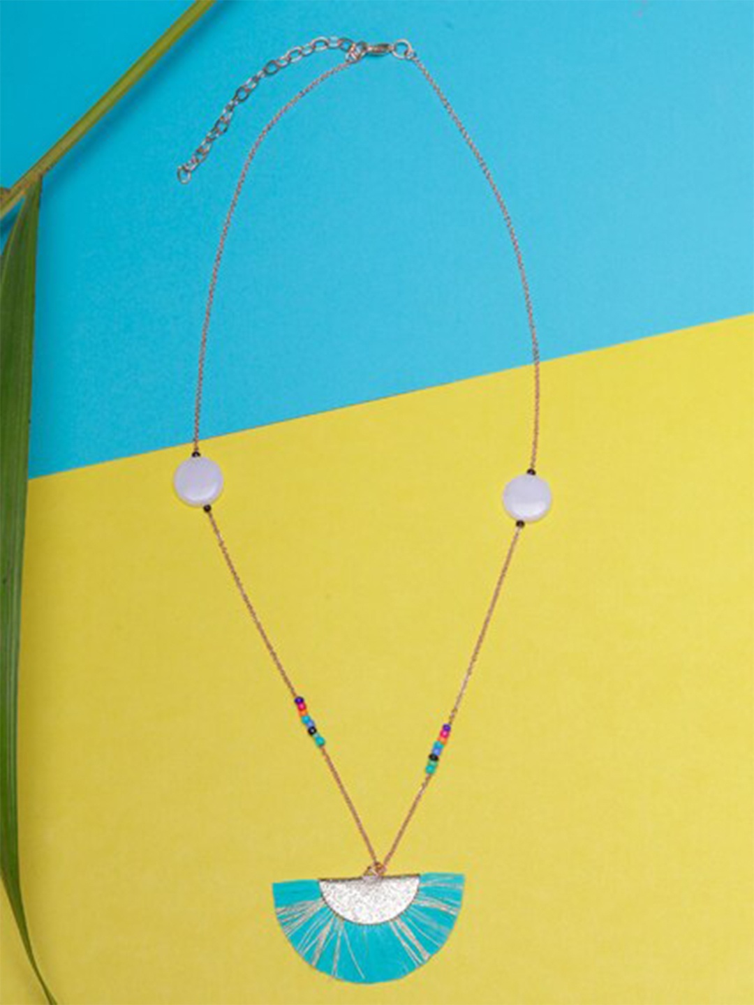 

DIVA WALK Gold-Toned & Blue Brass Gold-Plated Chain