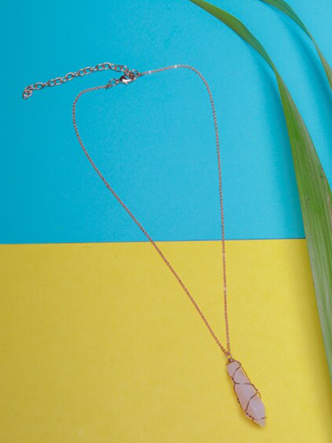 

DIVA WALK Rose Gold & Pink Brass Rose Gold-Plated Necklace