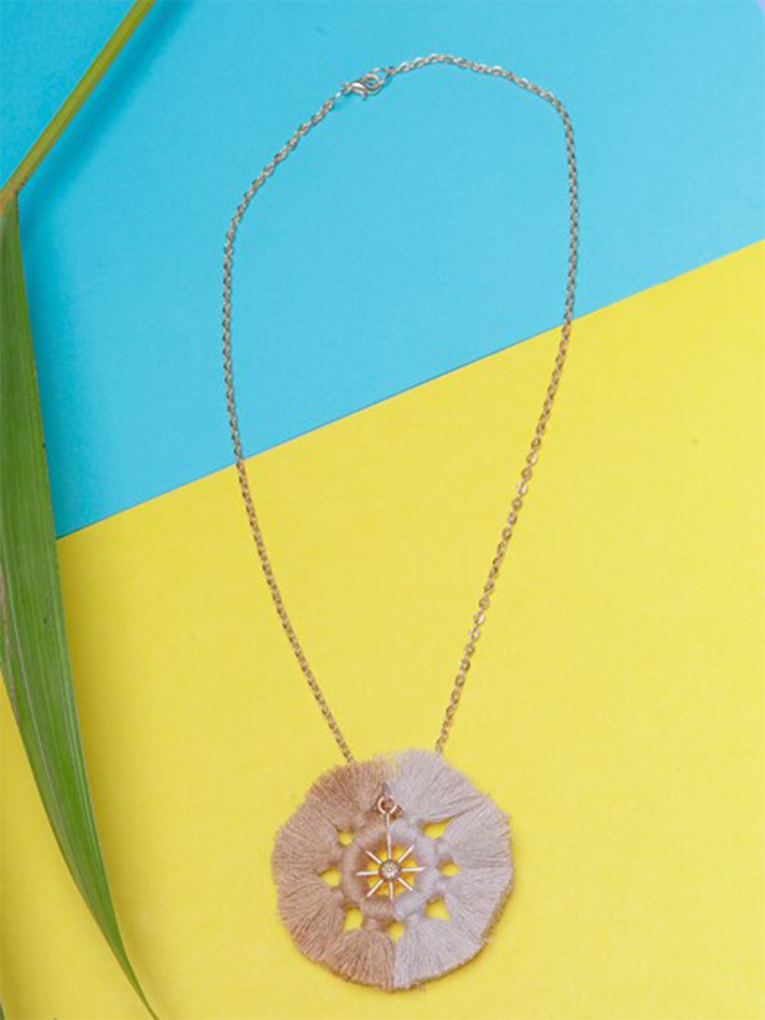 

DIVA WALK Gold-Toned Tasseled Brass Gold-Plated Handcrafted Necklace