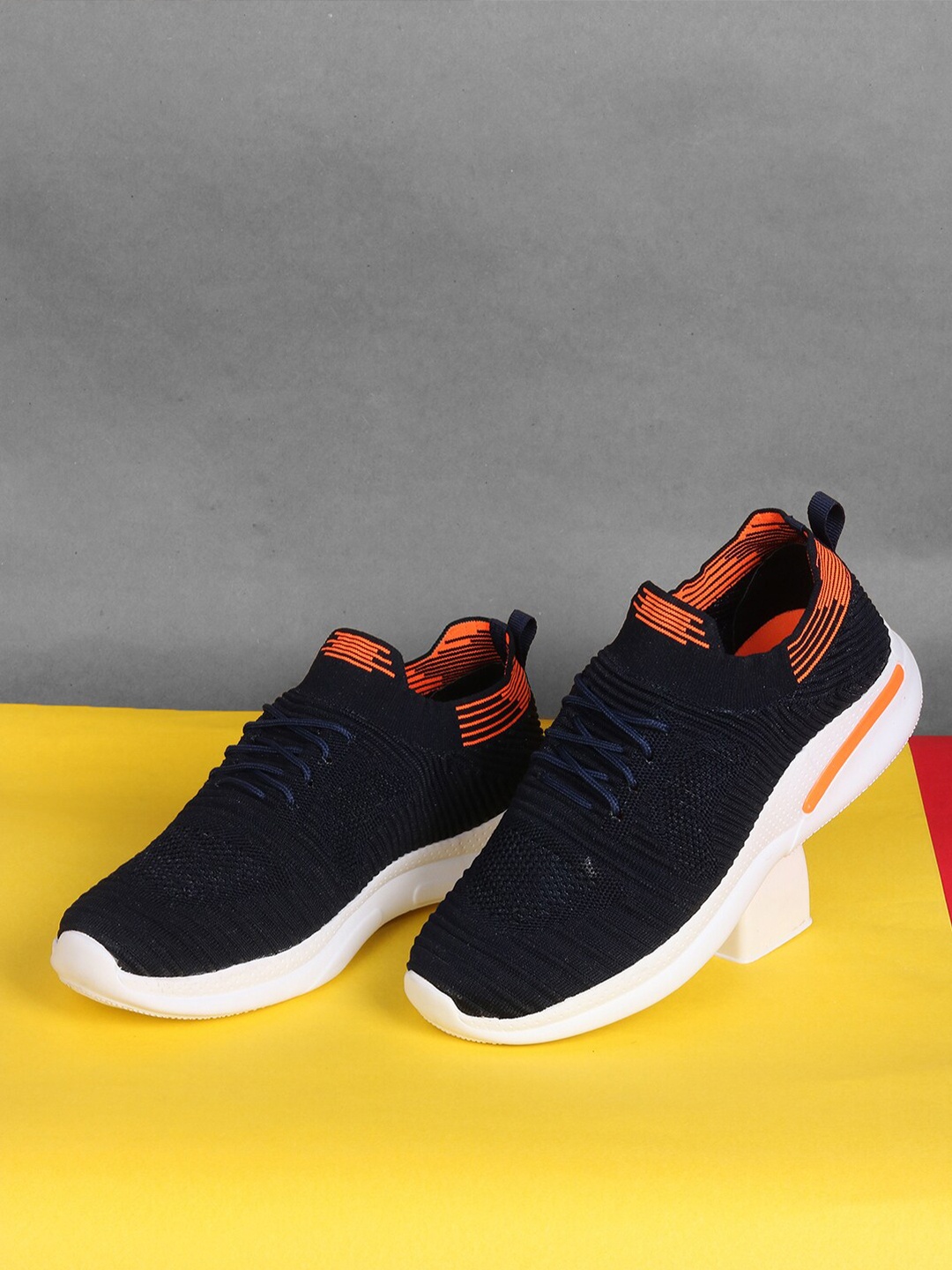 

CLYMB Men Blue Mesh Lace-Ups Running Non-Marking Shoes