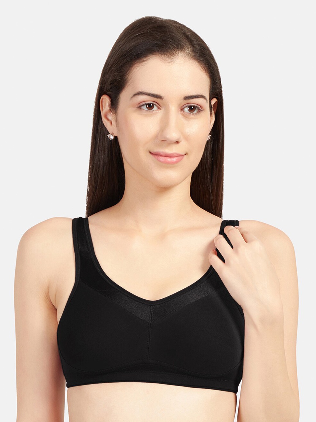 

Sonari Black Full Coverage Non Wired Non Padded Regular Bra