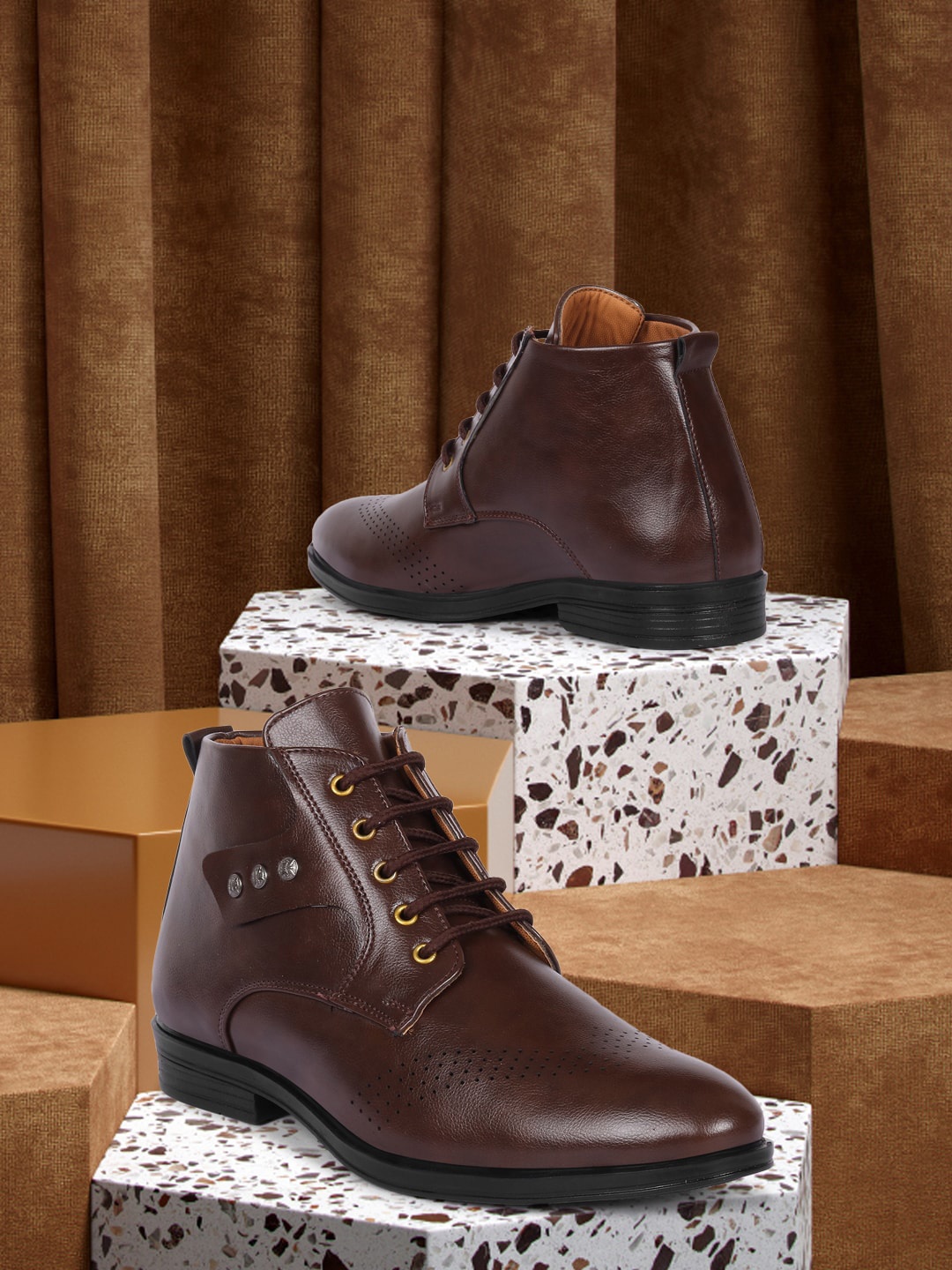 

Longwalk Men Brown Textured Formal Boots