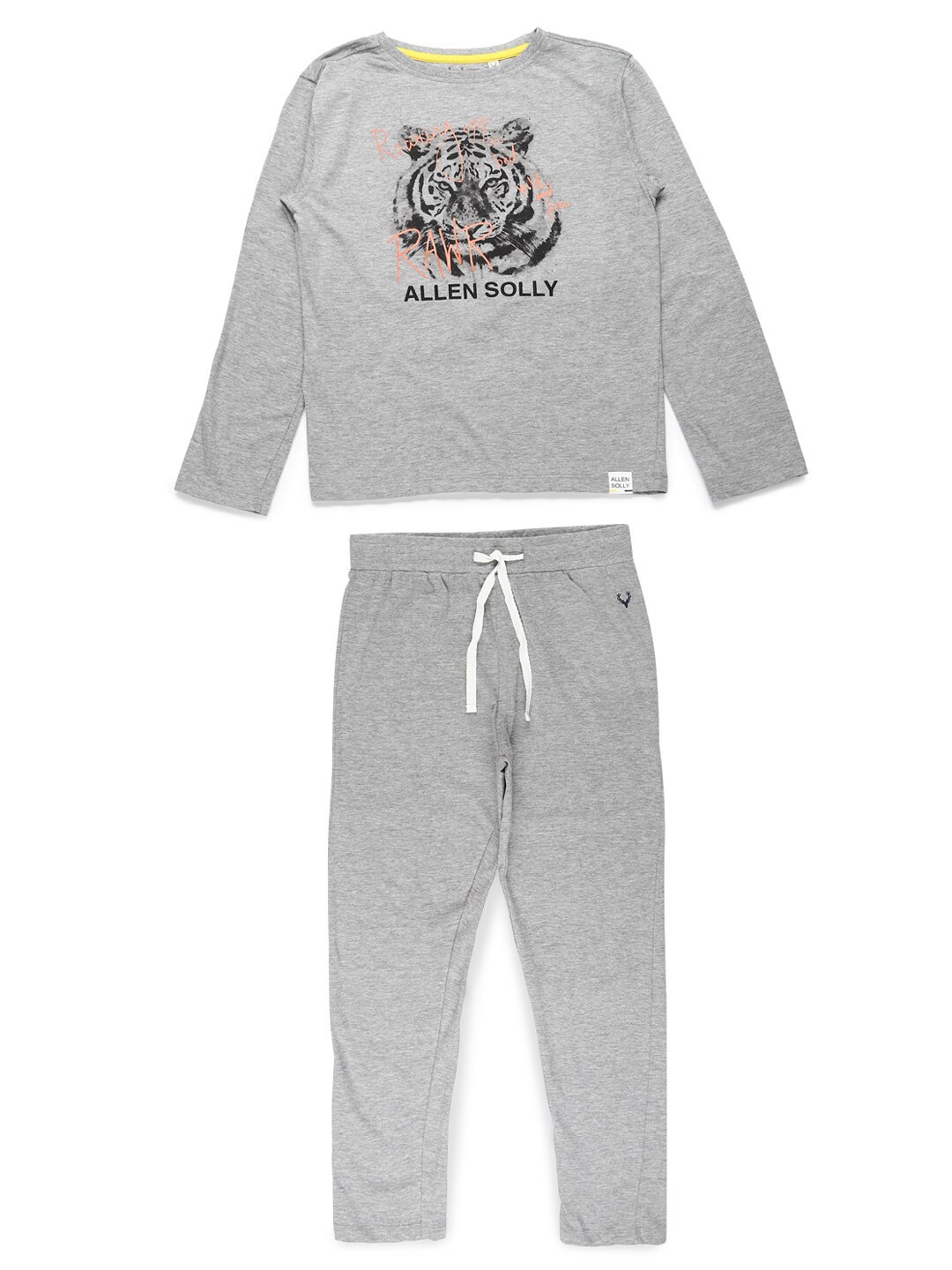 

Allen Solly Junior Boys Grey Printed Night suit