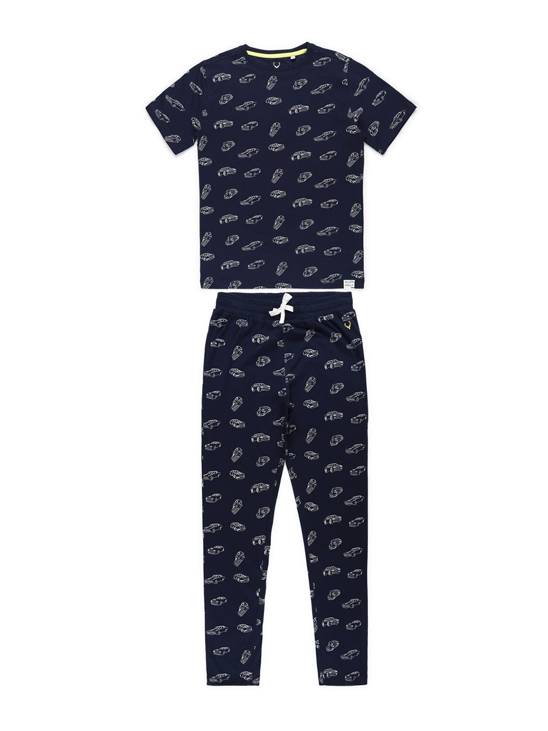 

Allen Solly Junior Boys Navy Blue Printed Night suit