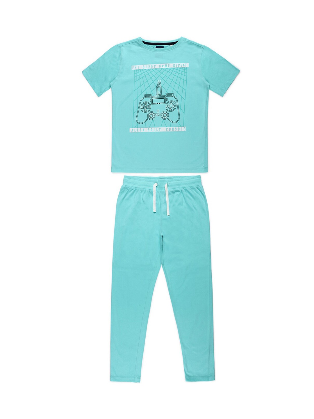 

Allen Solly Junior Boys Blue Printed Night suit